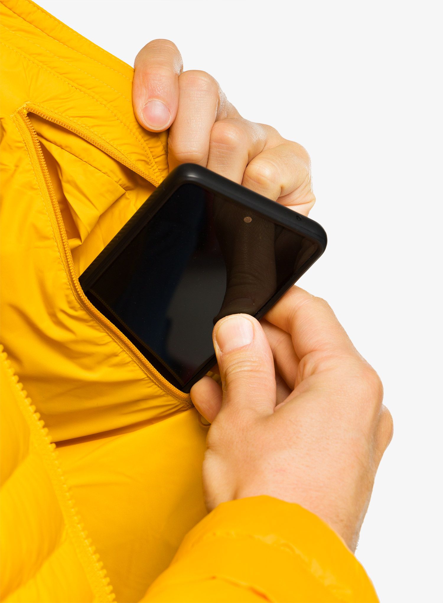Sintetična jakna Fjallraven Expedition Latt Hoodie - mustard yellow