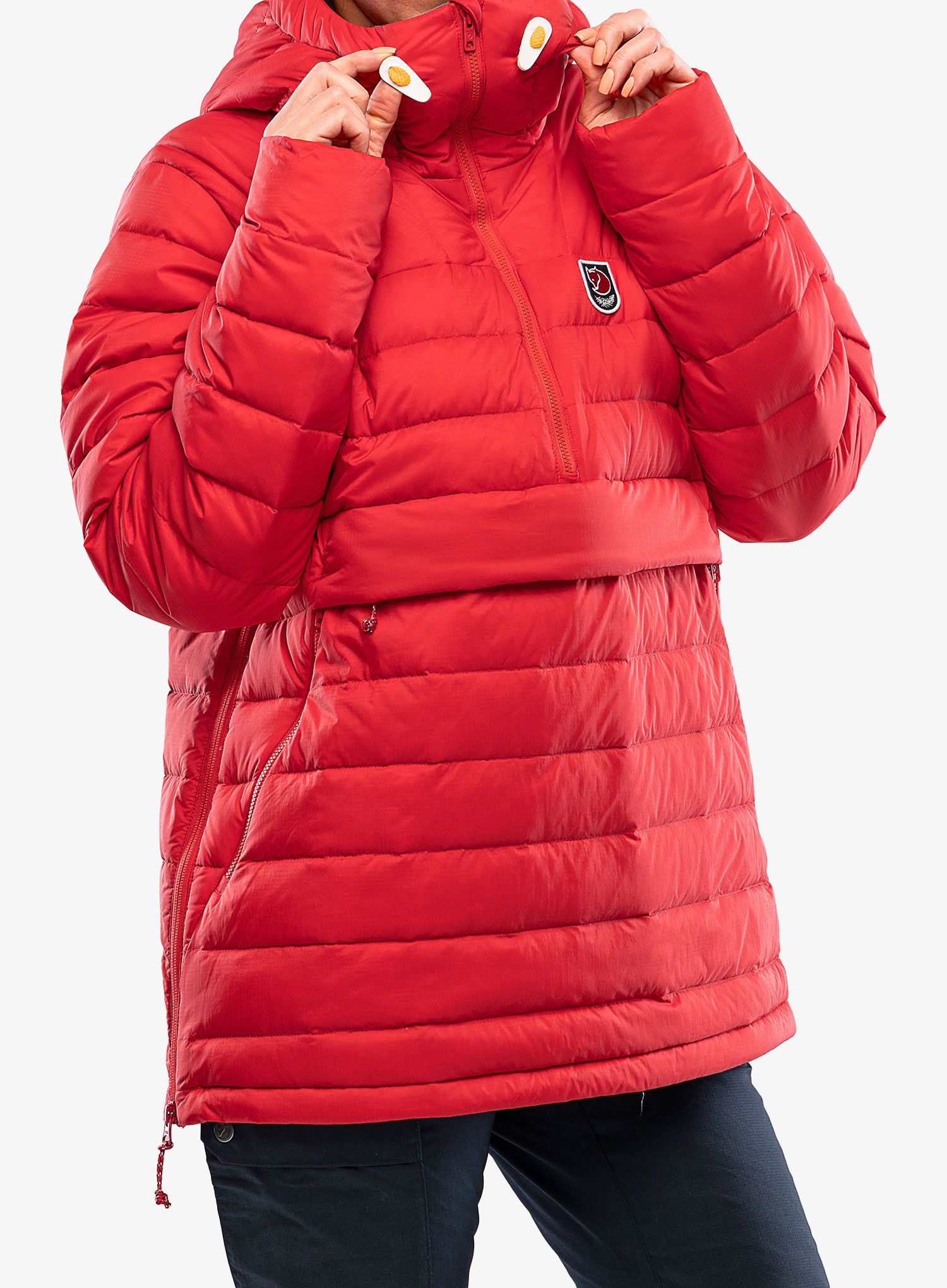 Ženska puhovka Fjallraven Expedition Pack Down Anorak - true red