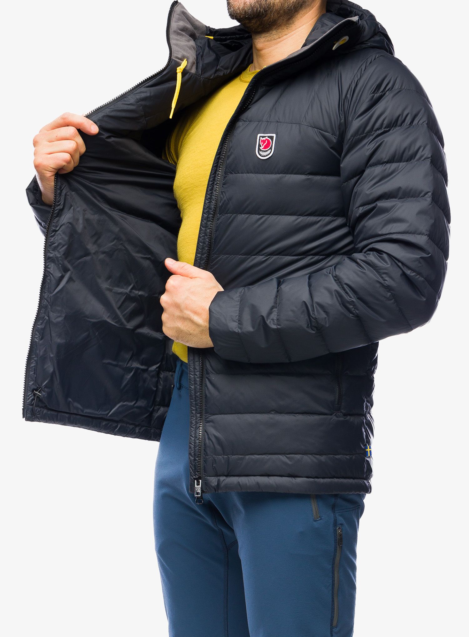 Puhovka Fjallraven Expedition Pack Down Hoodie - black