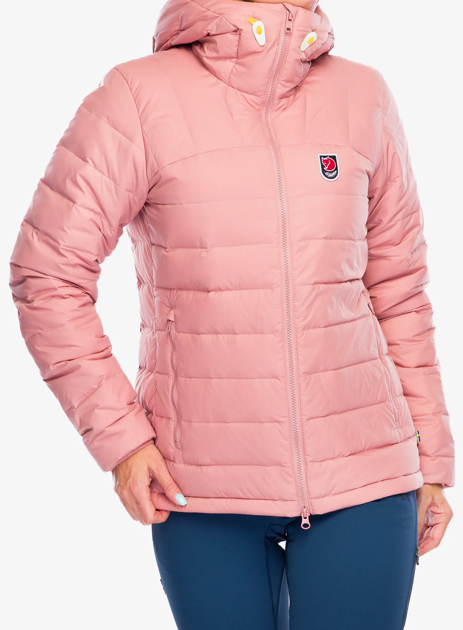 Ženska puhovka Fjallraven Expedition Pack Down Hoodie - dusty rose