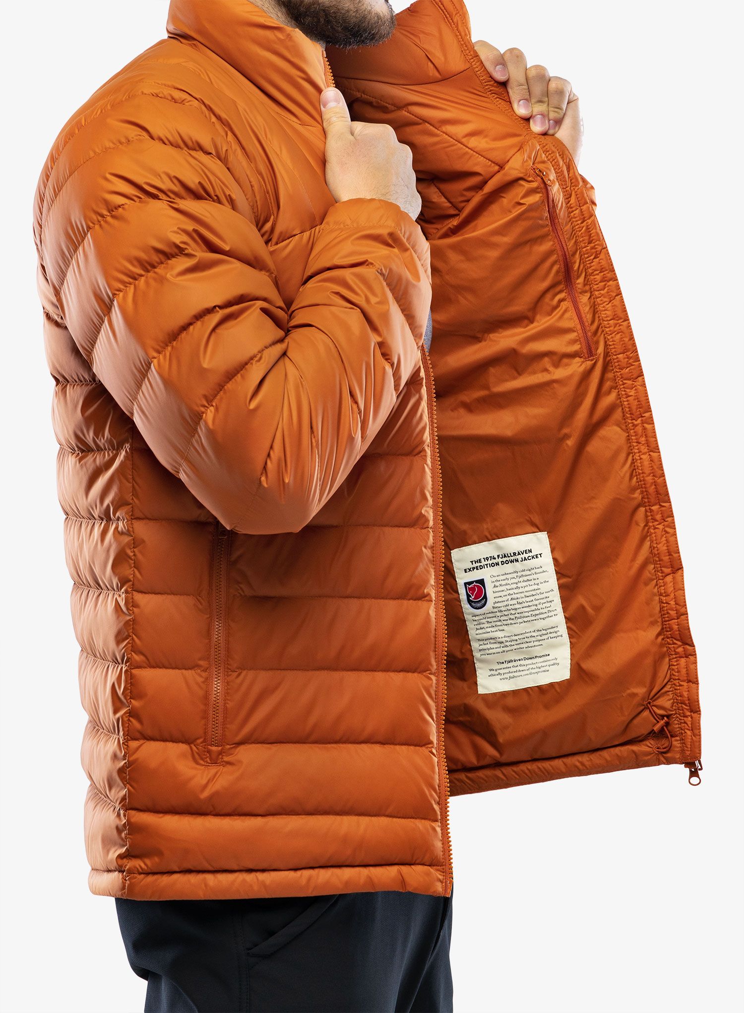 Moška jakna Fjallraven Expedition Pack Down Jacket - terracotta brown