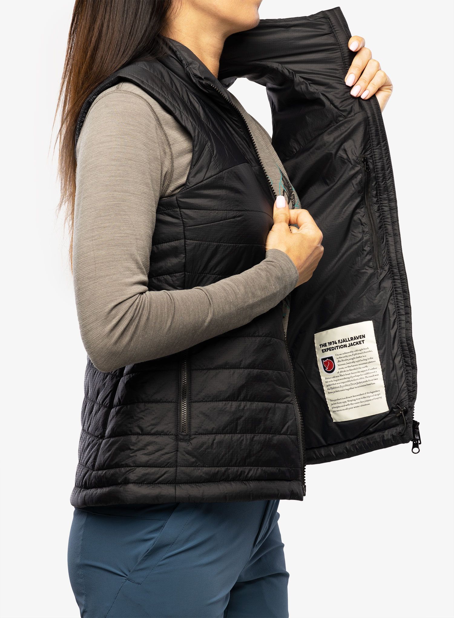 Ženski brezrokavnik Fjallraven Expedition X-Lätt Vest - black
