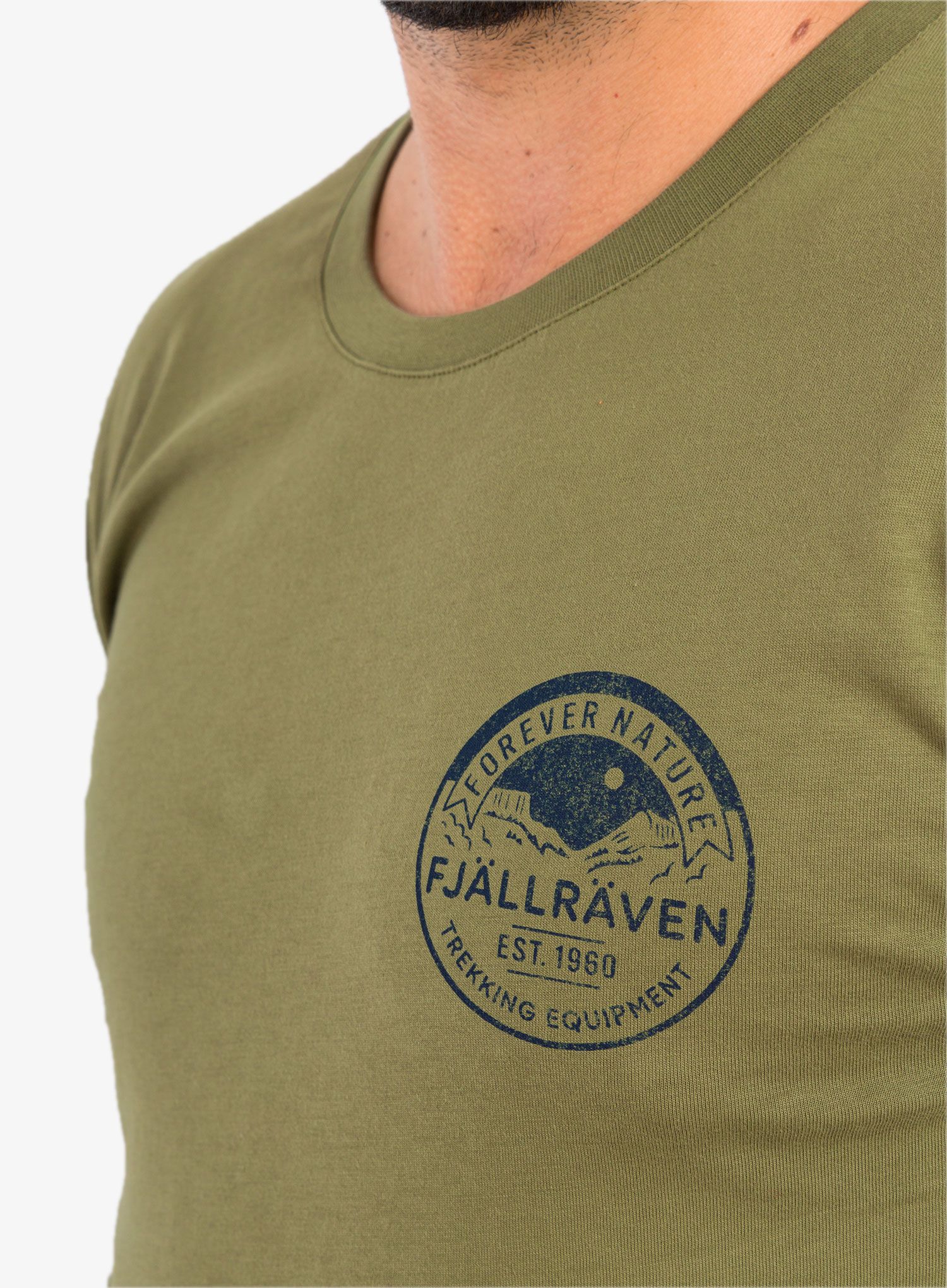Majica z dolgimi rokavi Fjallraven Forever Nature Badge L/S - caper green