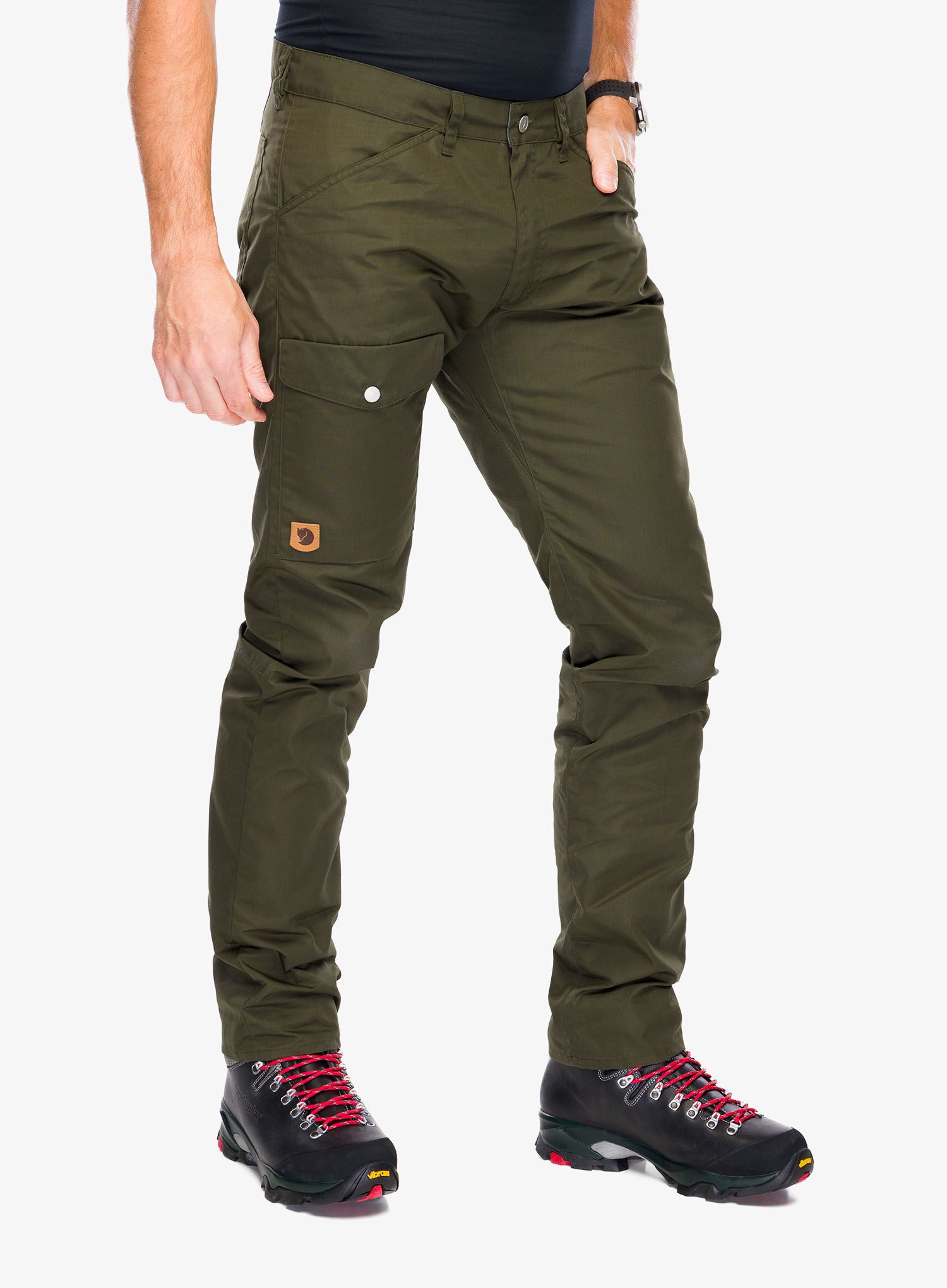 Pohodniške hlače Fjallraven Greenland Jeans Long - deep forest