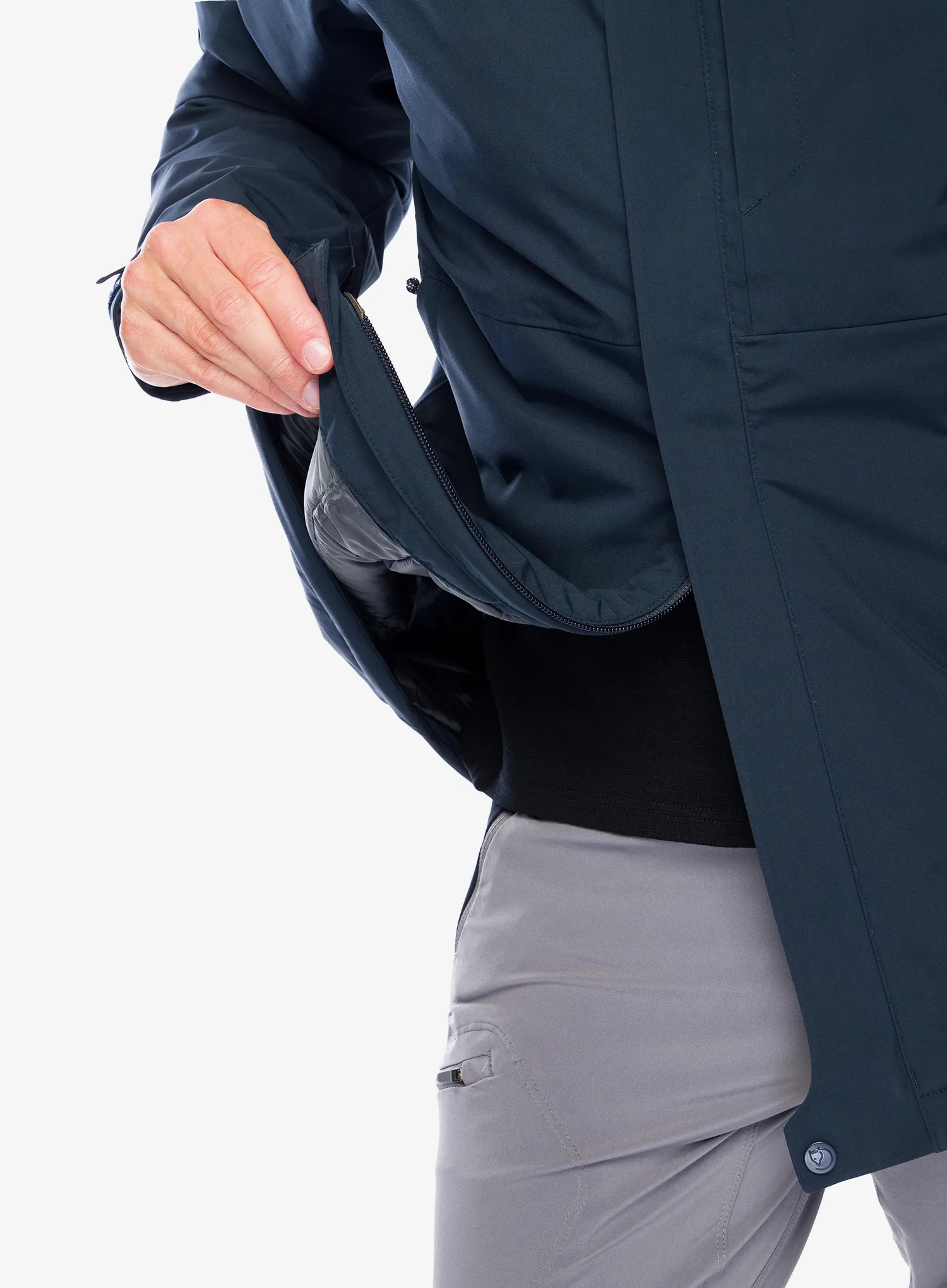 Sintetična jakna Fjallraven HC Hydratic Padded Trail Jkt - dark navy