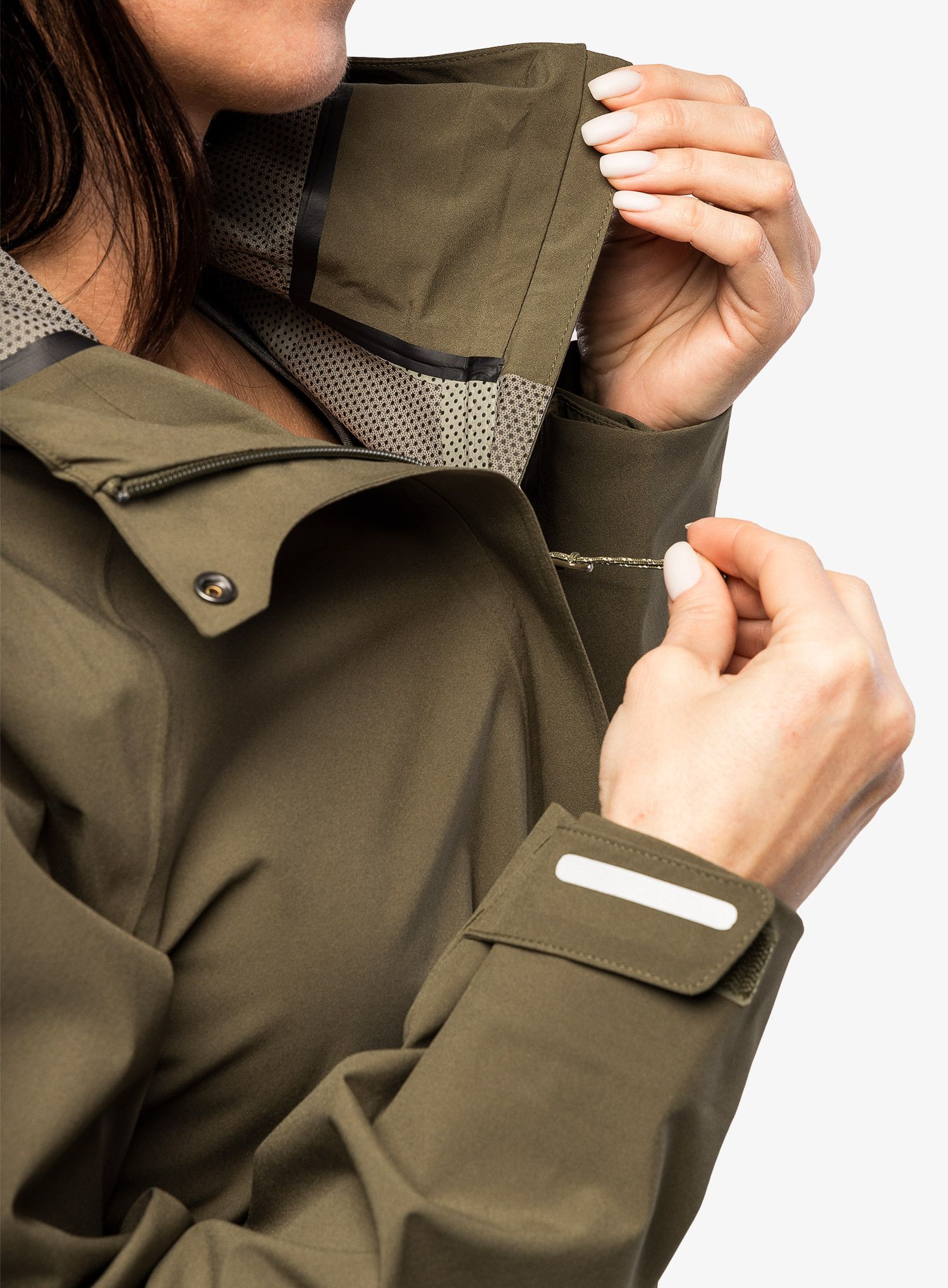 Ženska nepremočljiva jakna Fjallraven HC Hydratic Trail Jacket - laurel green