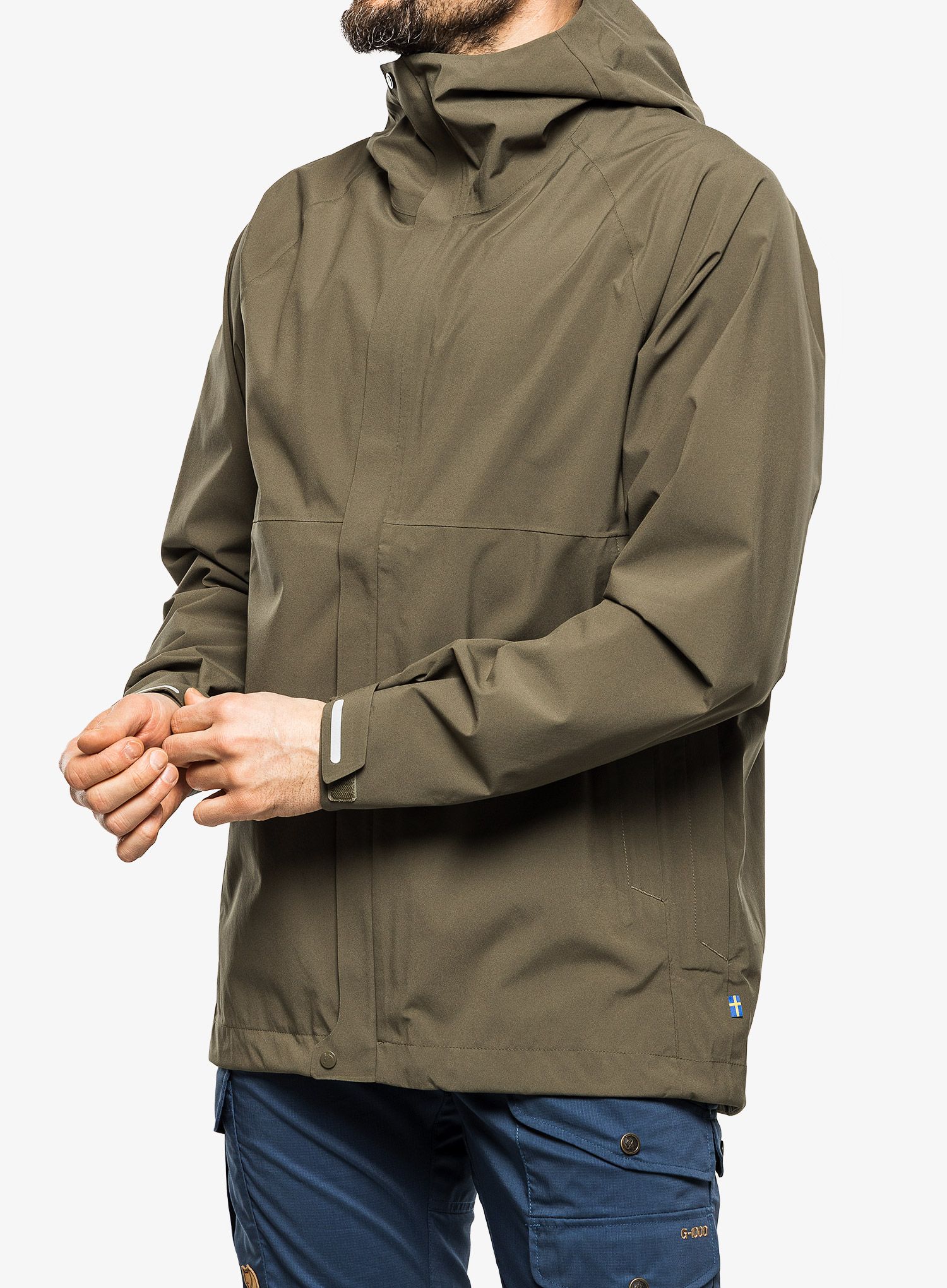 Nepremočljiva jakna Fjallraven HC Hydratic Trail Jacket - laurel green