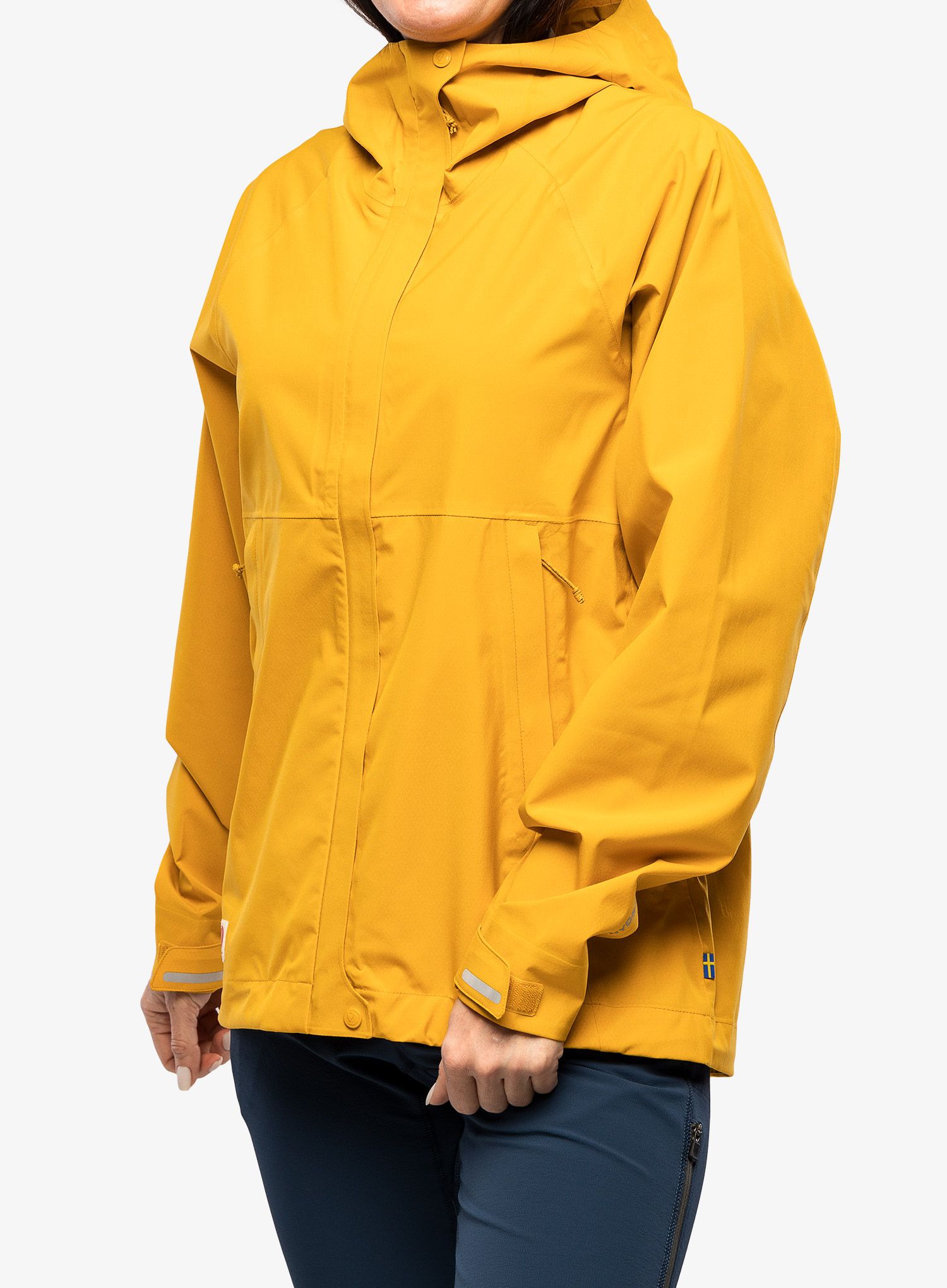 Ženska nepremočljiva jakna Fjallraven HC Hydratic Trail Jacket - mustard yellow