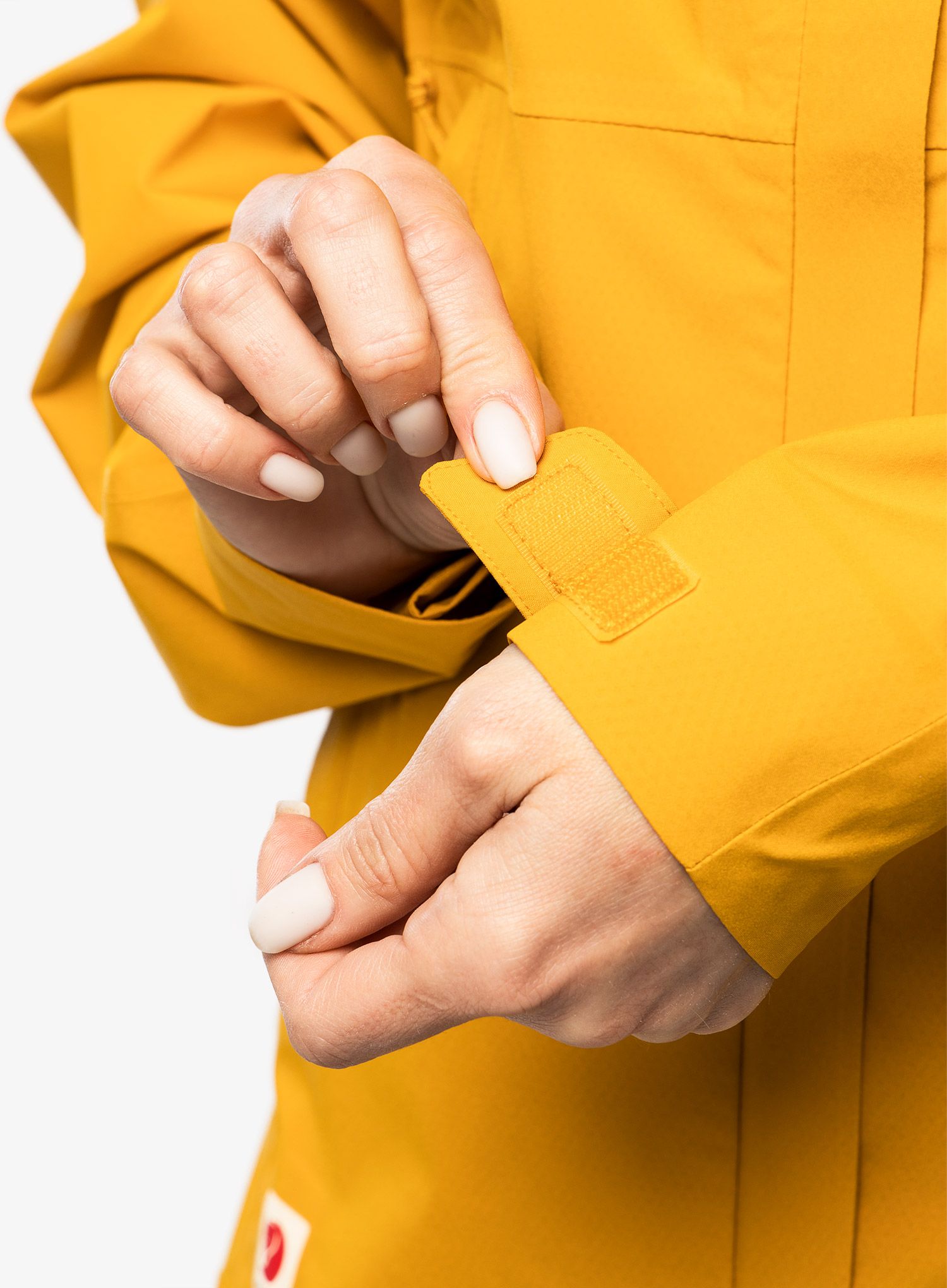 Ženska nepremočljiva jakna Fjallraven HC Hydratic Trail Jacket - mustard yellow