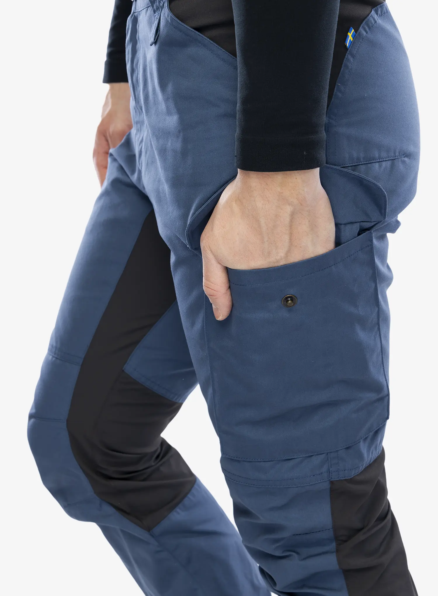 Pohodniške hlače Fjallraven Kaipak Trousers - uncle blue/grey