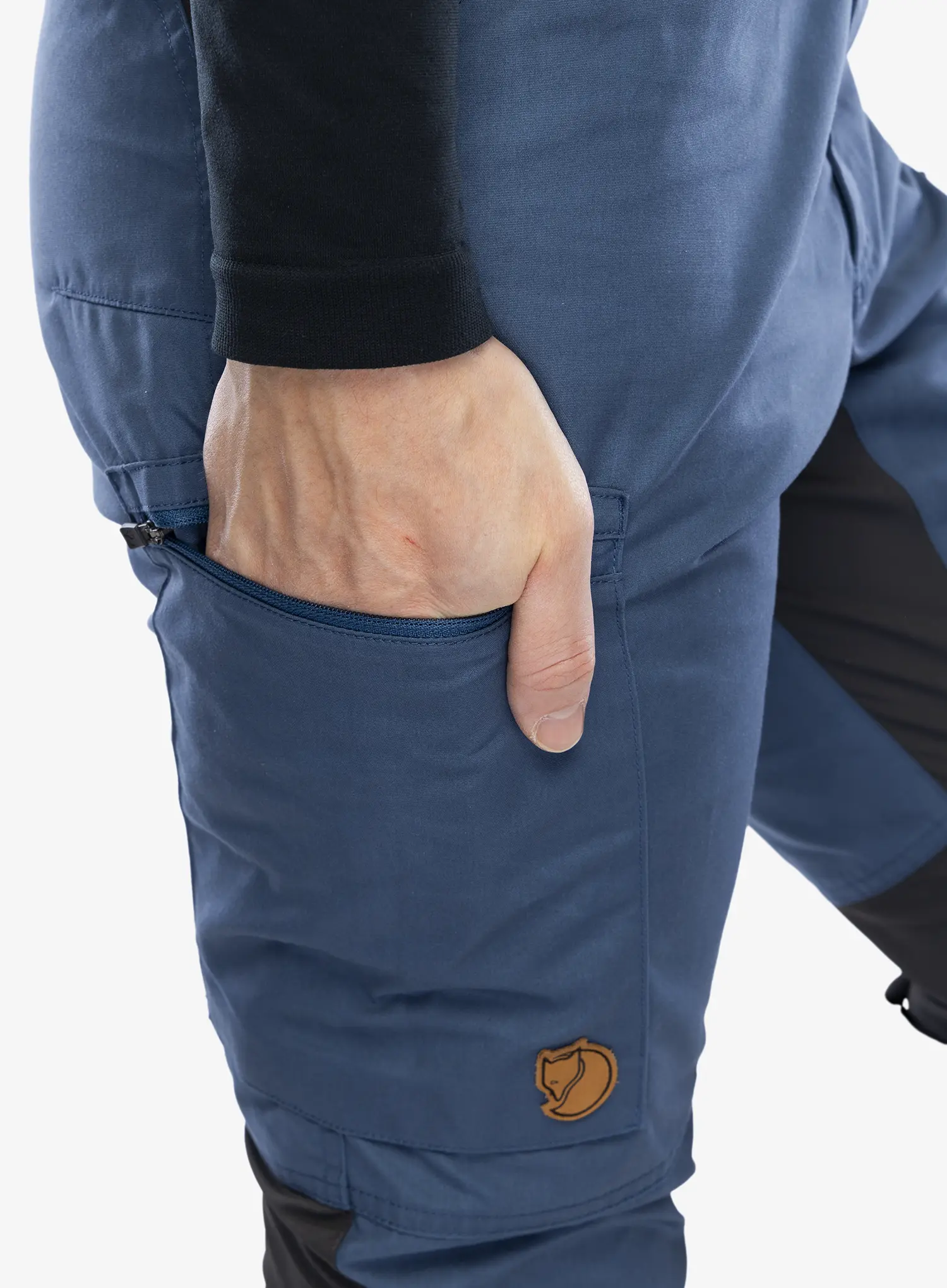 Pohodniške hlače Fjallraven Kaipak Trousers - uncle blue/grey