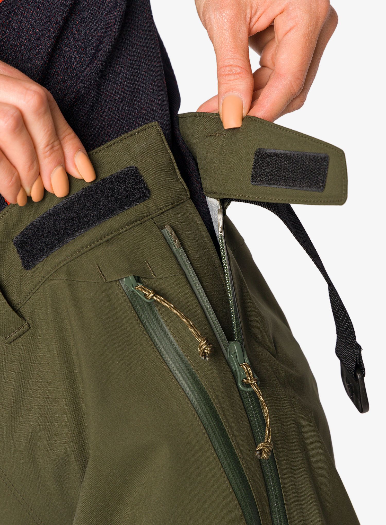 Ženske hlače Fjallraven Keb Eco-Shell Trousers - deep forest