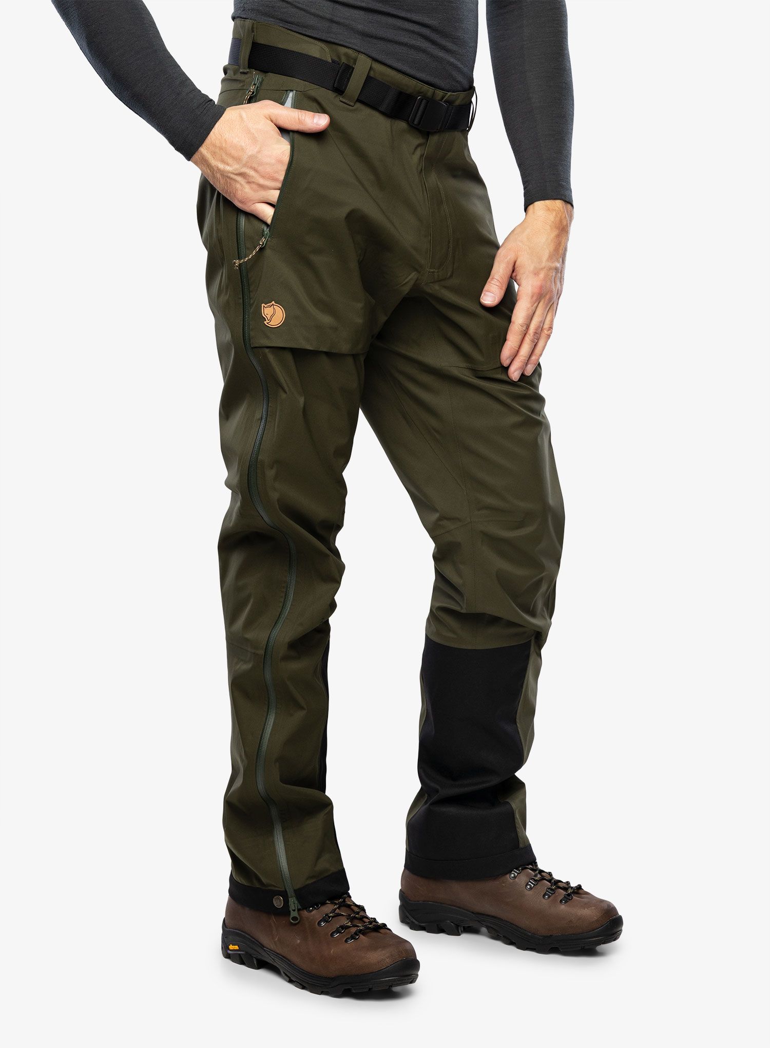 Hlače Fjallraven Keb Eco-Shell Trousers - deep forest