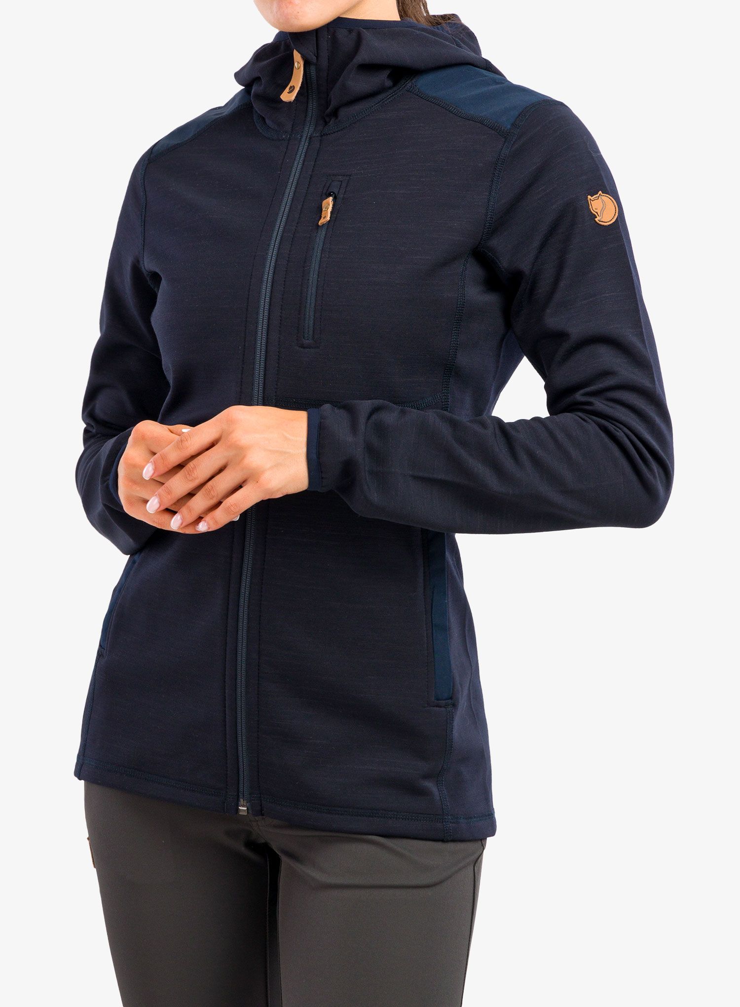 Ženski flis Fjallraven Keb Fleece Hoodie - dark navy