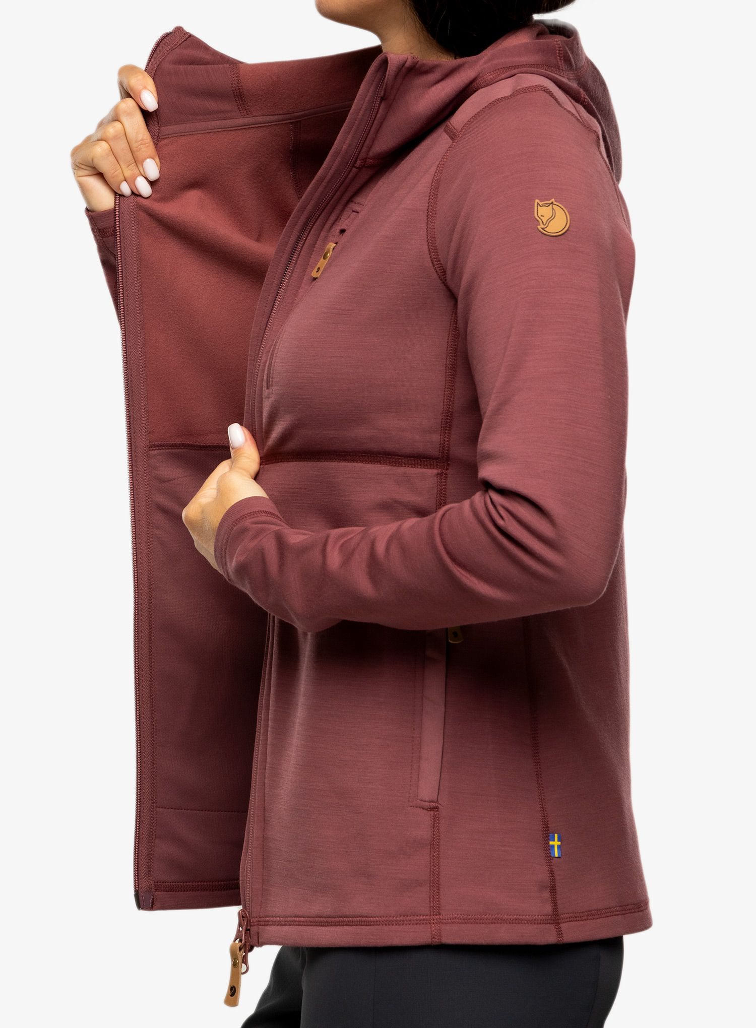 Ženska jopica Fjallraven Keb Fleece Hoodie - mesa purple
