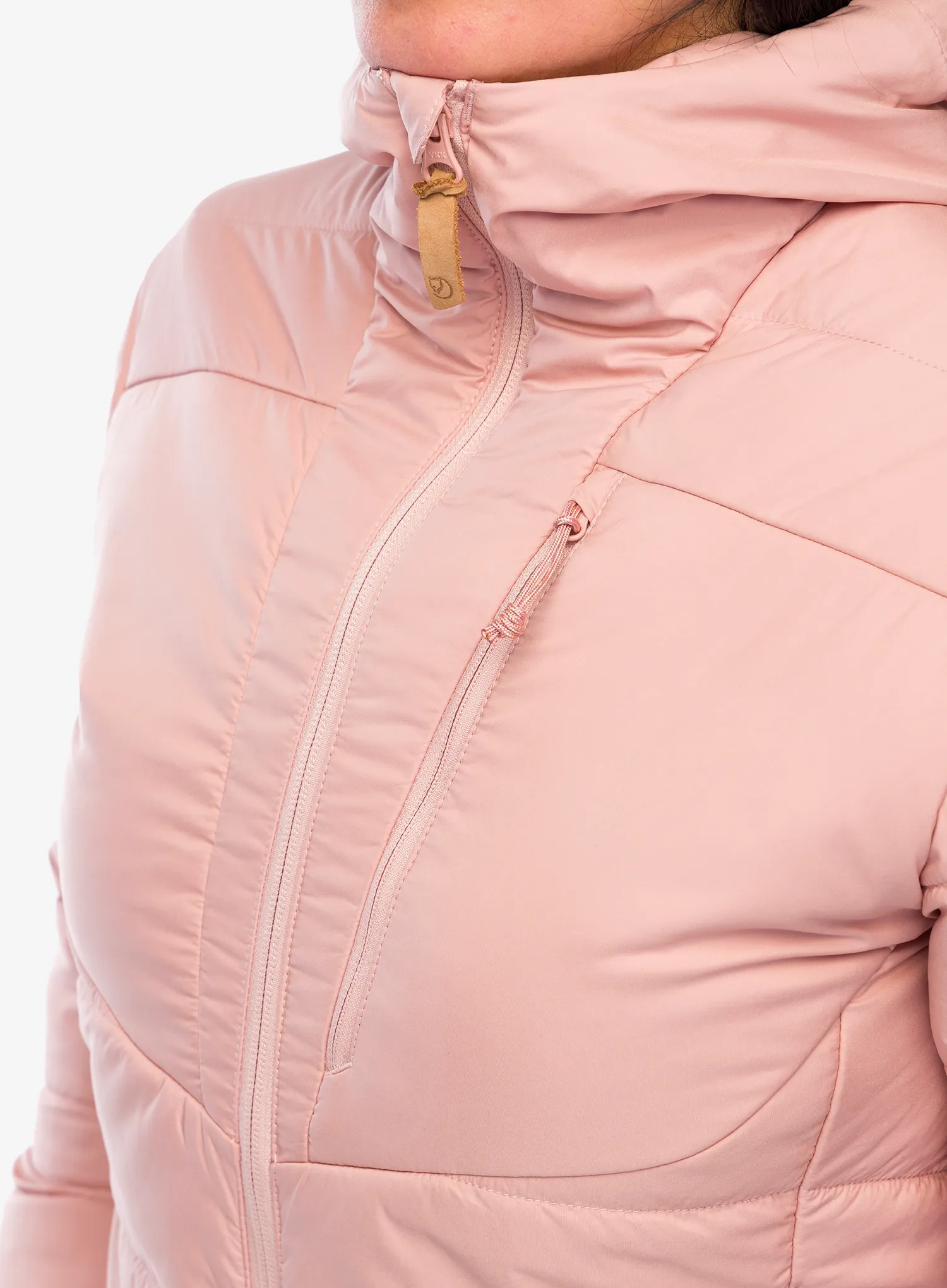 Ženska sintetična jakna Fjallraven Keb Padded Hoodie - chalk rose
