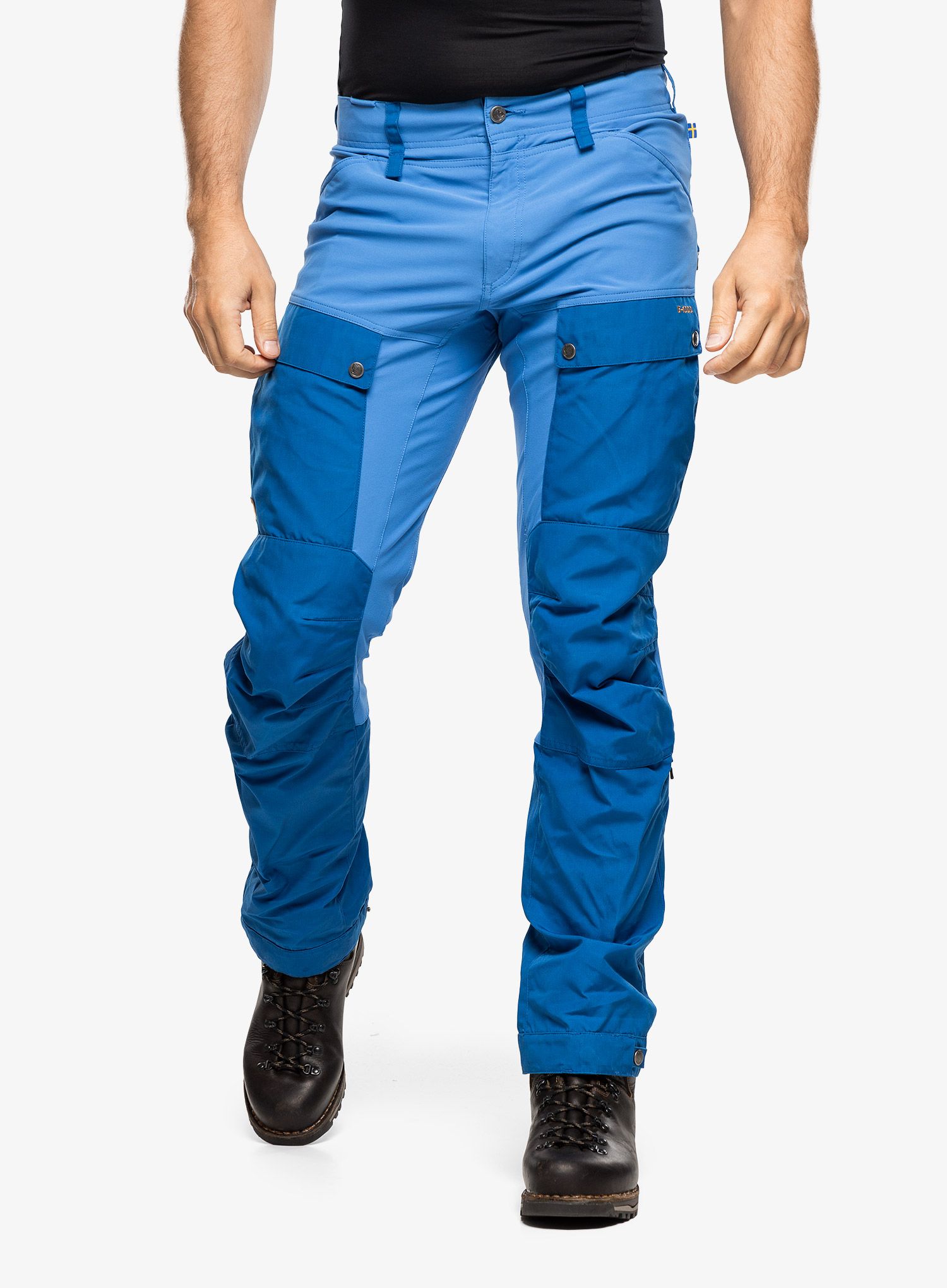 Pohodne hlače Fjallraven Keb Trousers - alpine blue/un blue