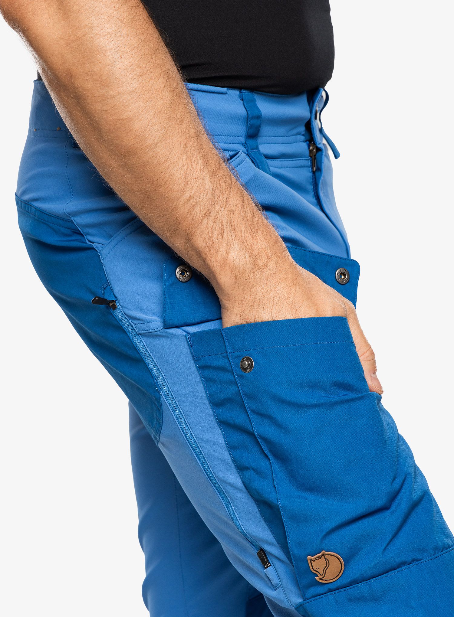 Pohodne hlače Fjallraven Keb Trousers - alpine blue/un blue