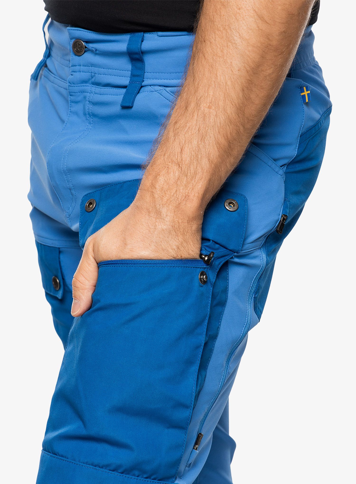 Pohodne hlače Fjallraven Keb Trousers - alpine blue/un blue