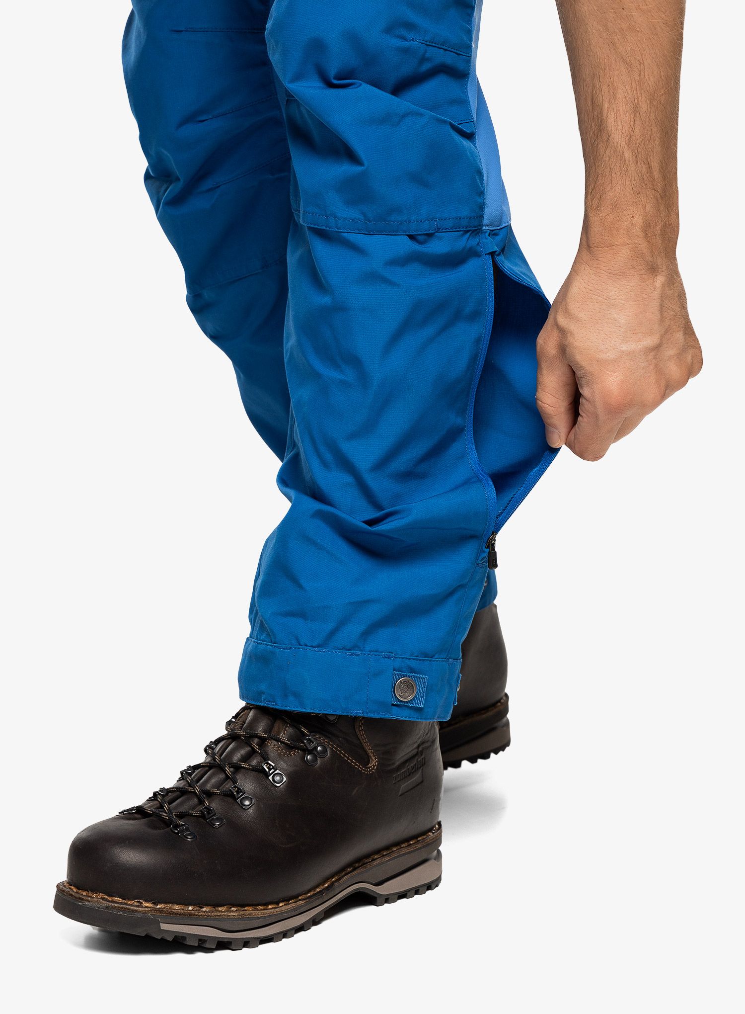 Pohodne hlače Fjallraven Keb Trousers - alpine blue/un blue