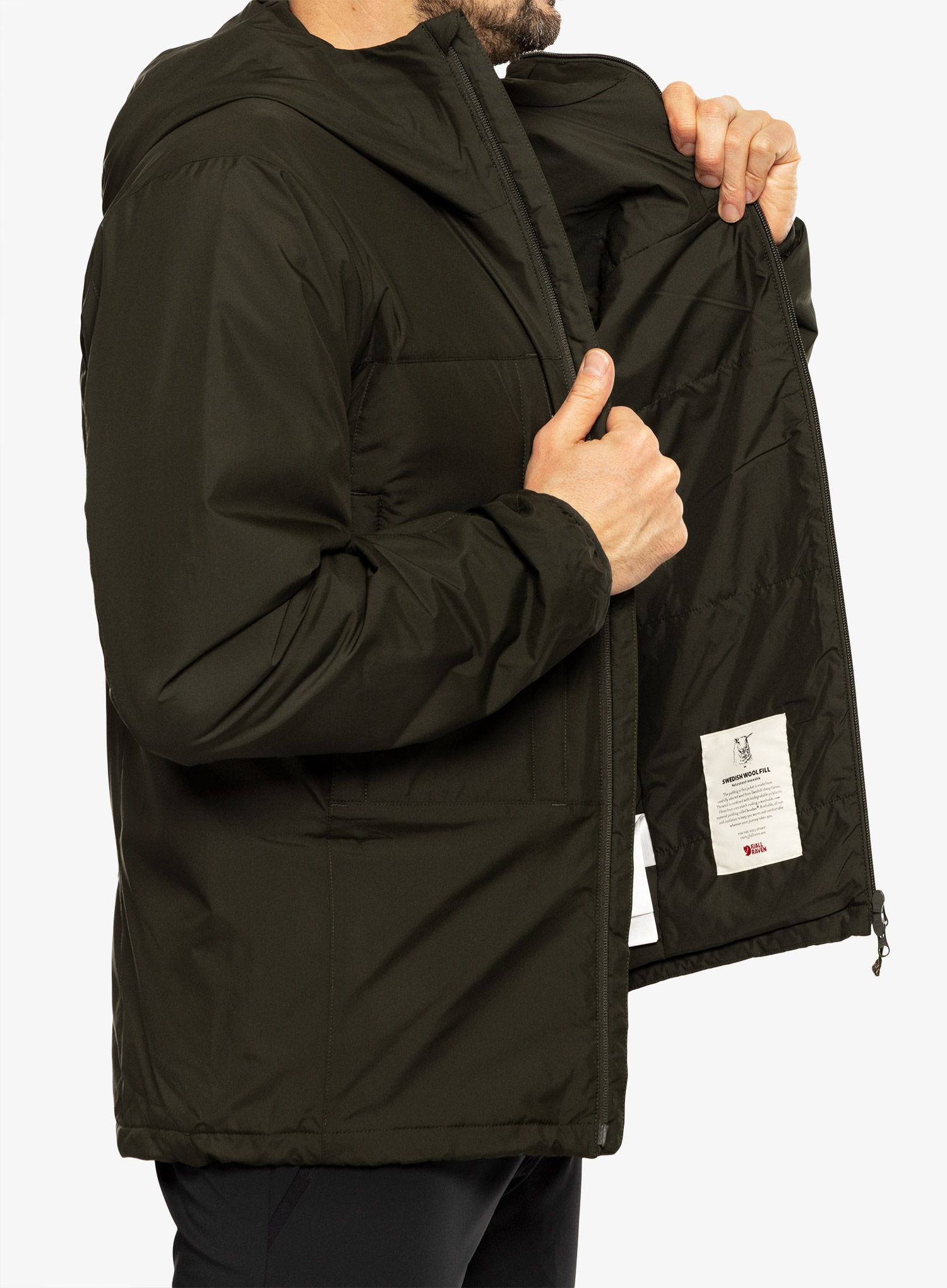 Sintetična jakna Fjallraven Keb Wool Padded Jacket - deep forest