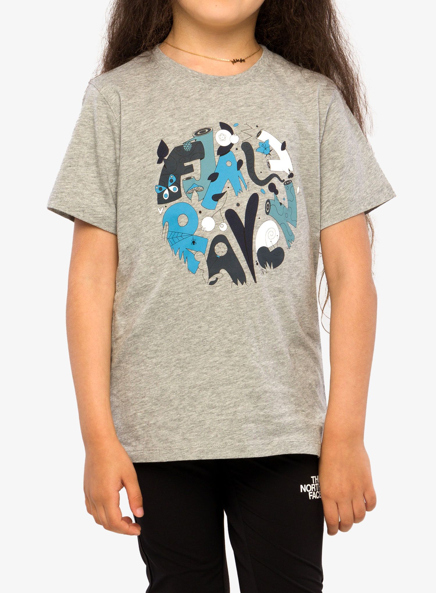 Otroška majica Fjallraven Kids Forest Findings T-shirt - grey/melange