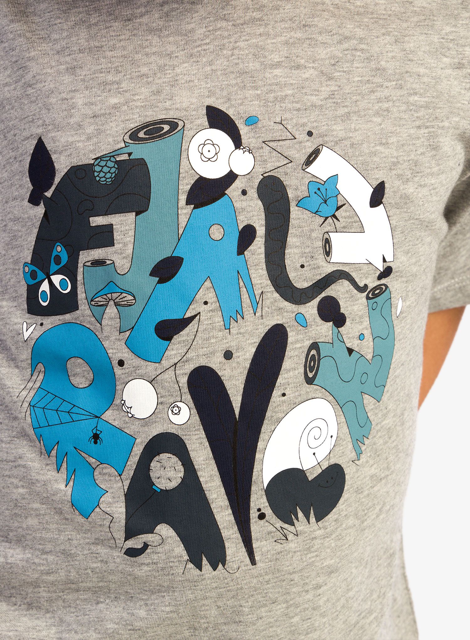 Otroška majica Fjallraven Kids Forest Findings T-shirt - grey/melange