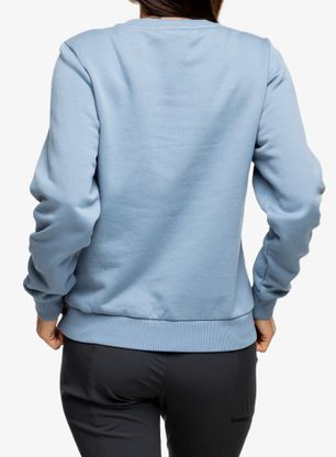 Ženska jopica Fjallraven Logo Sweater - dawn blue/terracotta brown