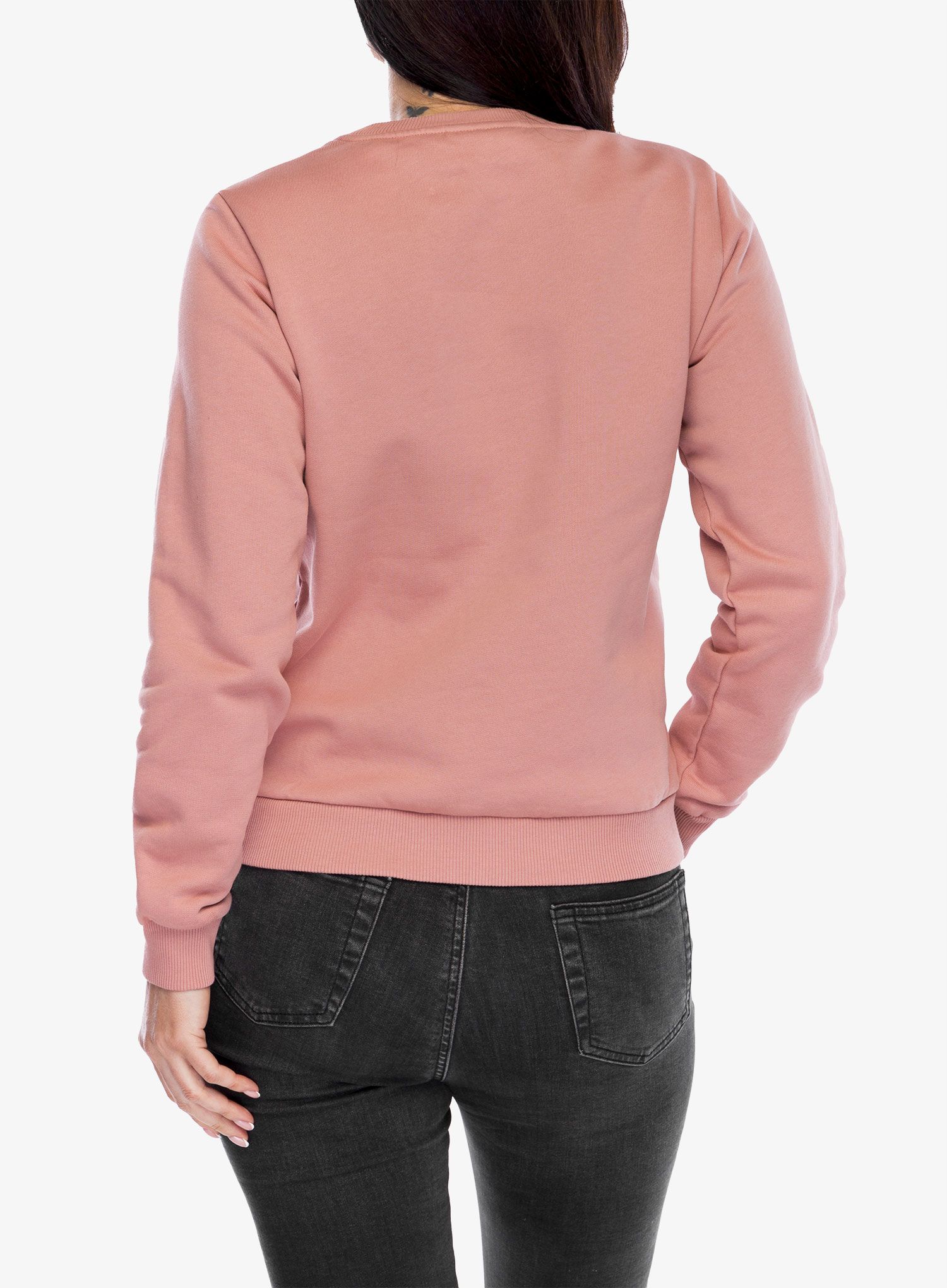 Ženska jopica Fjallraven Logo Sweater - dusty rose/port