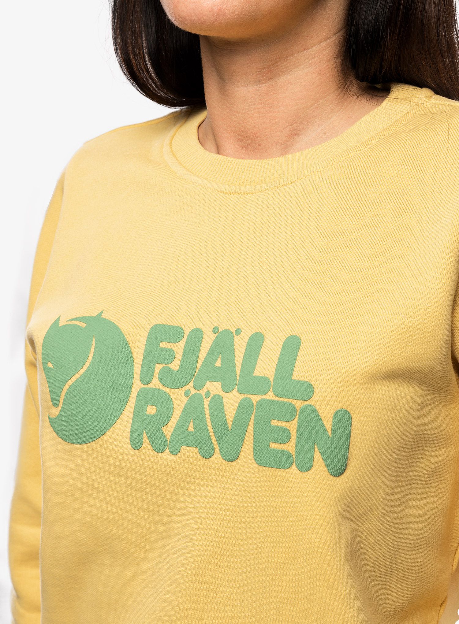 Ženska jopica Fjallraven Logo Sweater - mais yellow