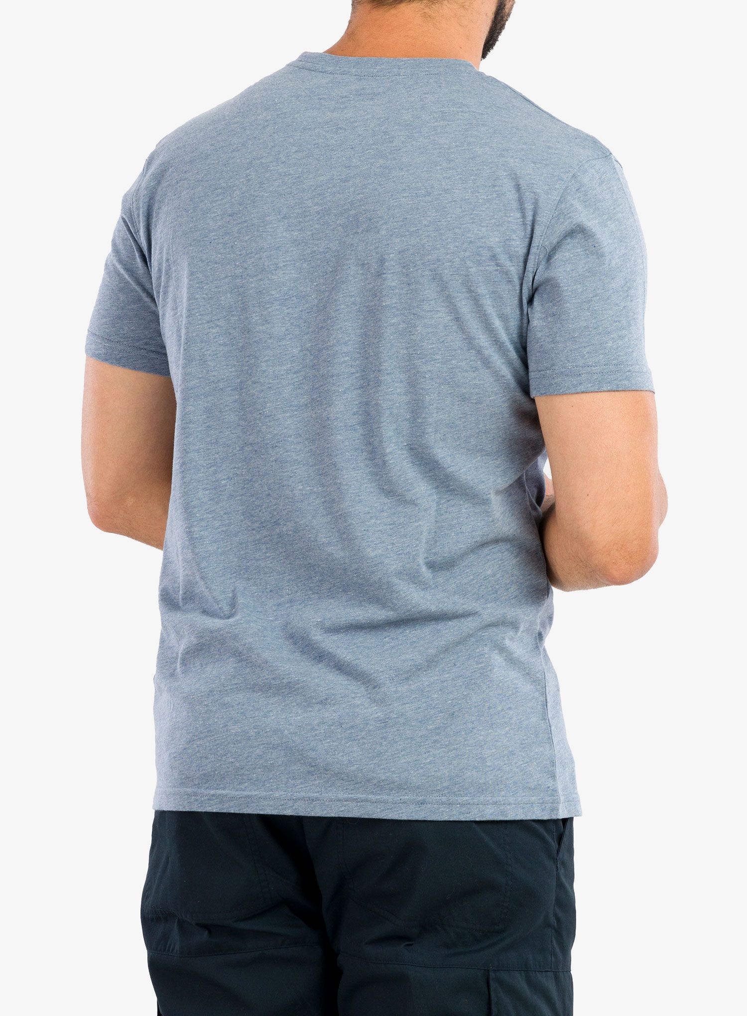 Moška majica Fjallraven Logo T-shirt - uncle blue/melange