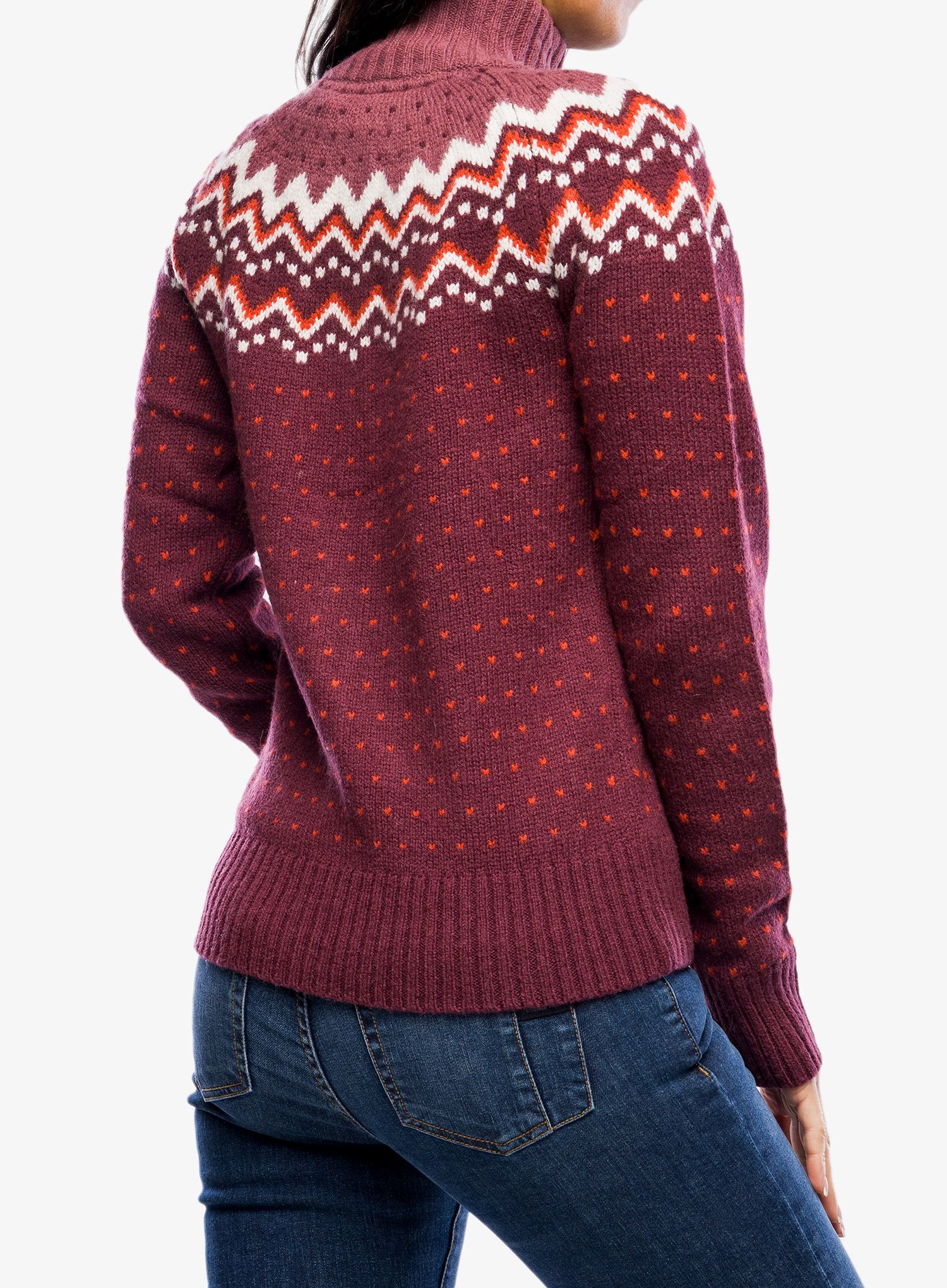 Ženski pulover Fjallraven Ovik Knit Cardigan - dark garnet