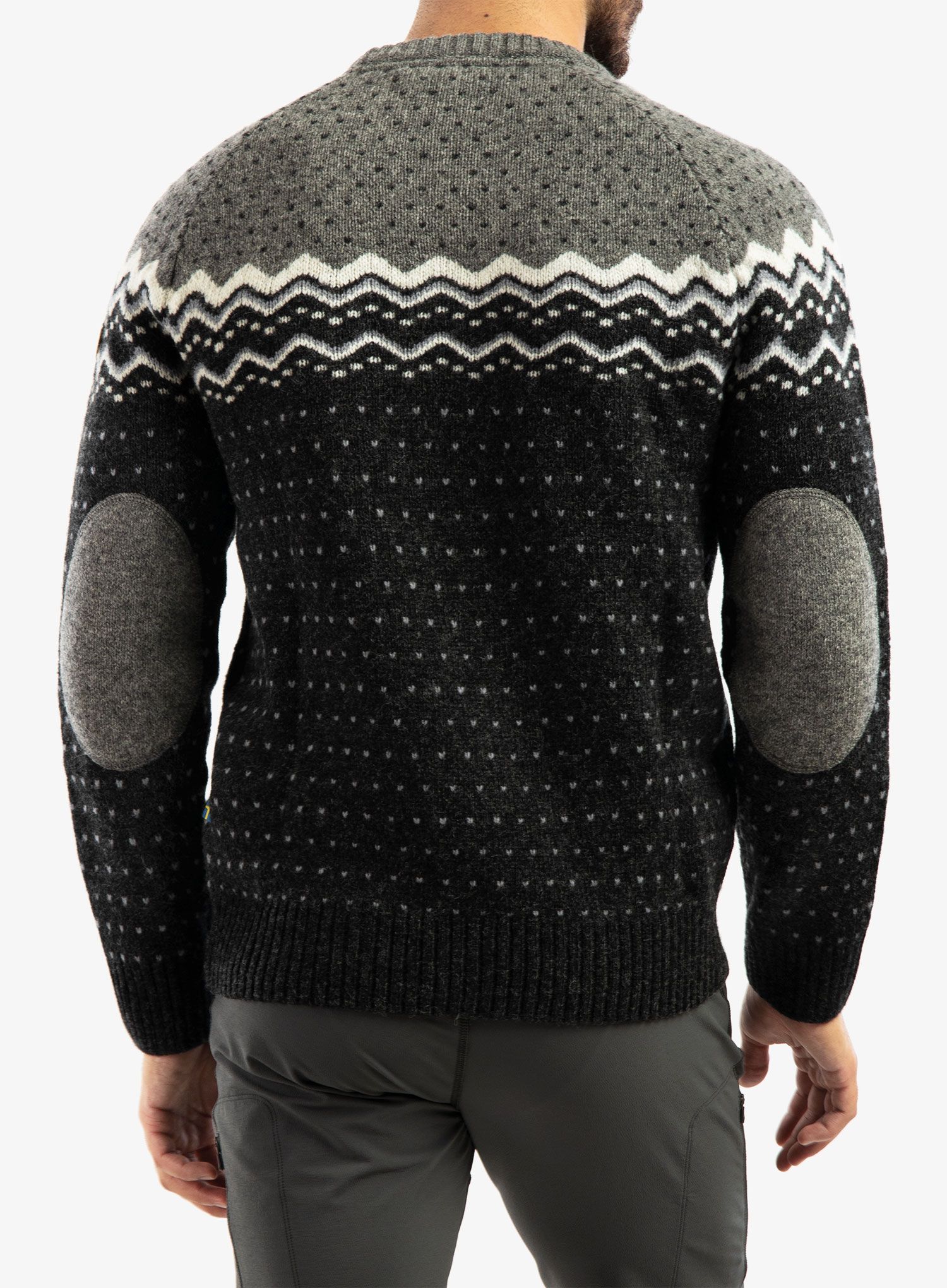 Pulover Fjallraven Ovik Knit Sweater - dark grey/grey