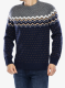 Pulover Fjallraven Ovik Knit Sweater - dark navy/navy