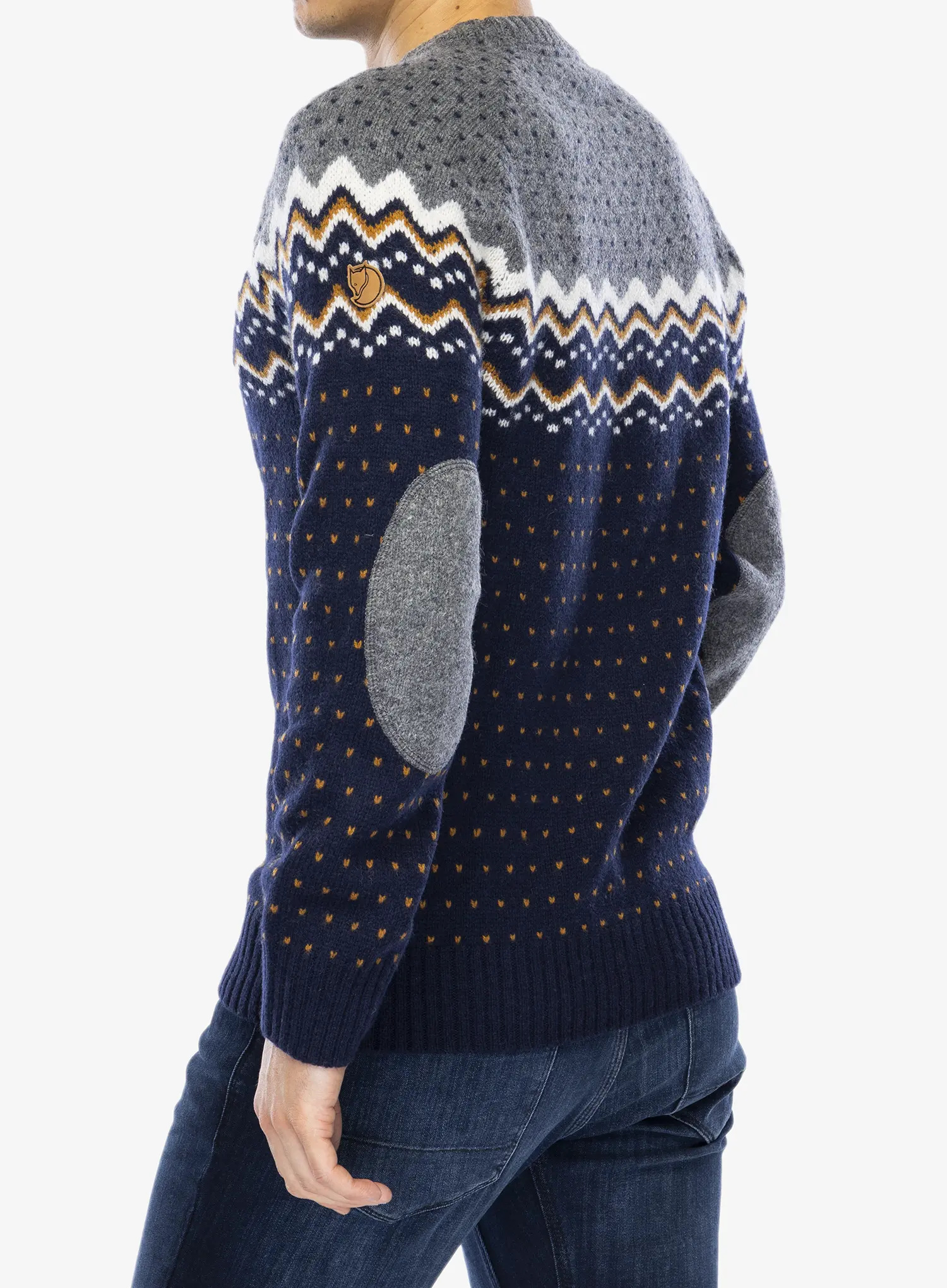 Pulover Fjallraven Ovik Knit Sweater - dark navy/navy