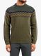 Pulover Fjallraven Ovik Knit Sweater - laurel green/deep forest