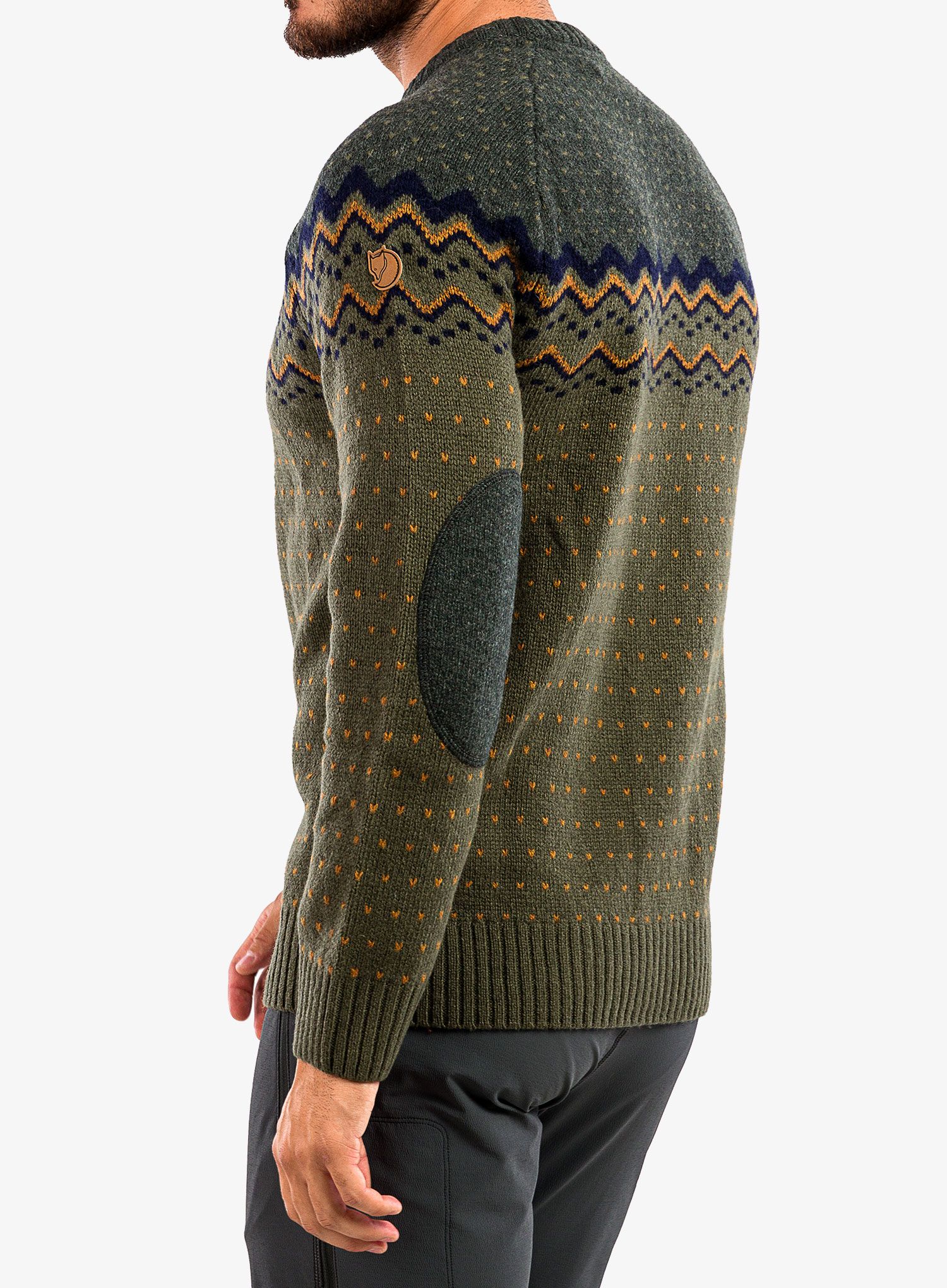 Pulover Fjallraven Ovik Knit Sweater - laurel green/deep forest