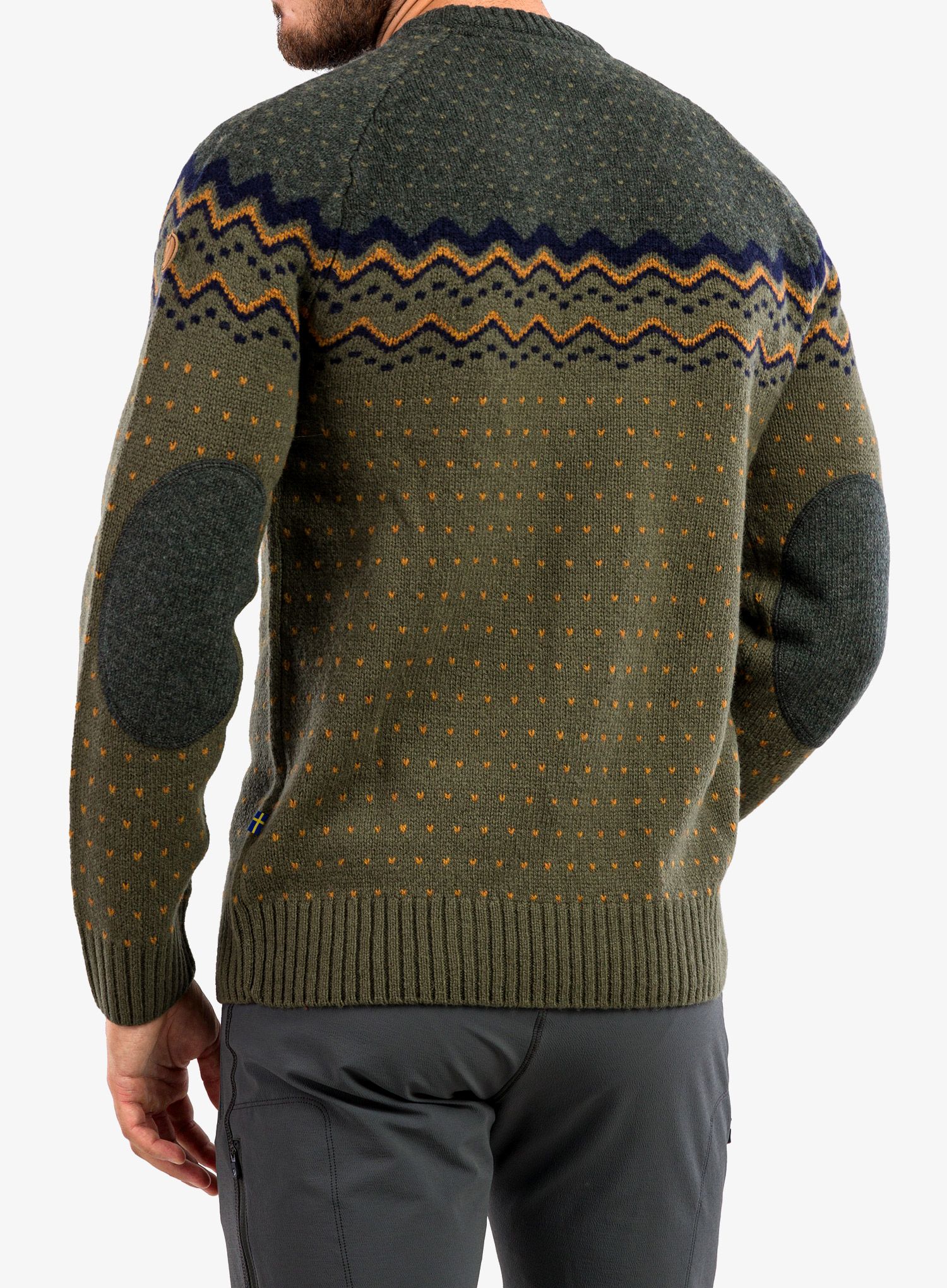 Pulover Fjallraven Ovik Knit Sweater - laurel green/deep forest