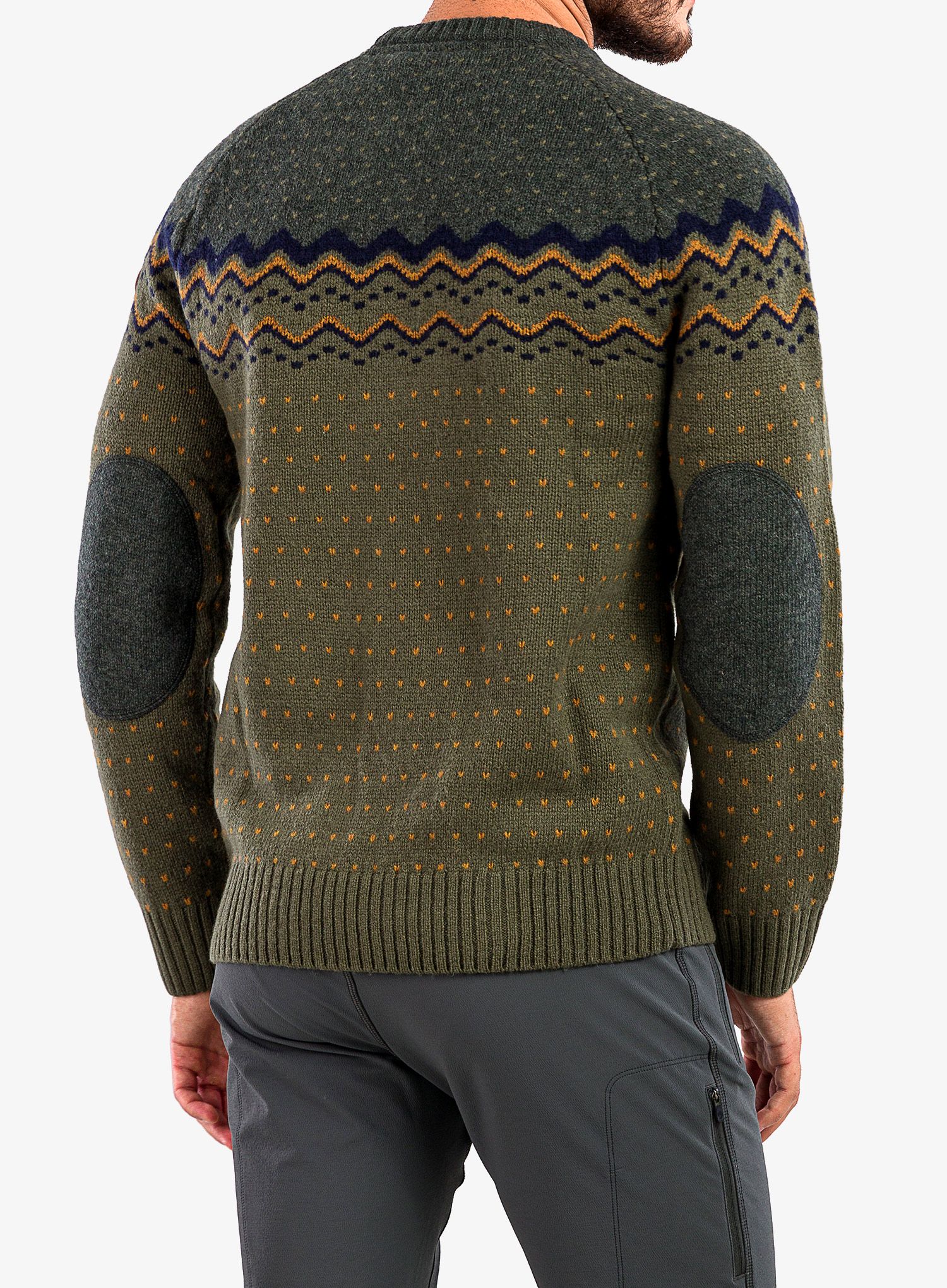Pulover Fjallraven Ovik Knit Sweater - laurel green/deep forest