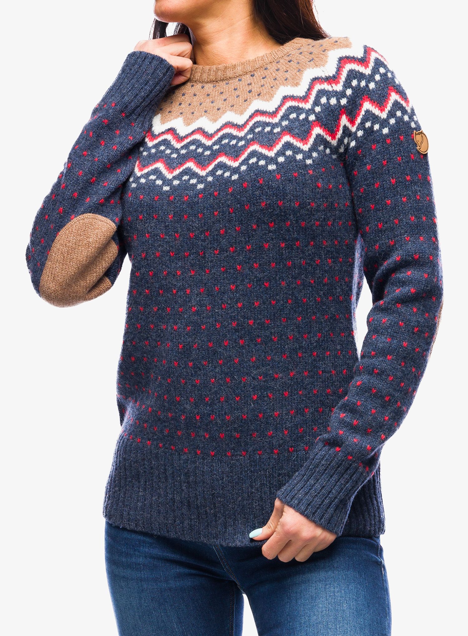 Ženski pulover Fjallraven Ovik Knit Sweater - navy
