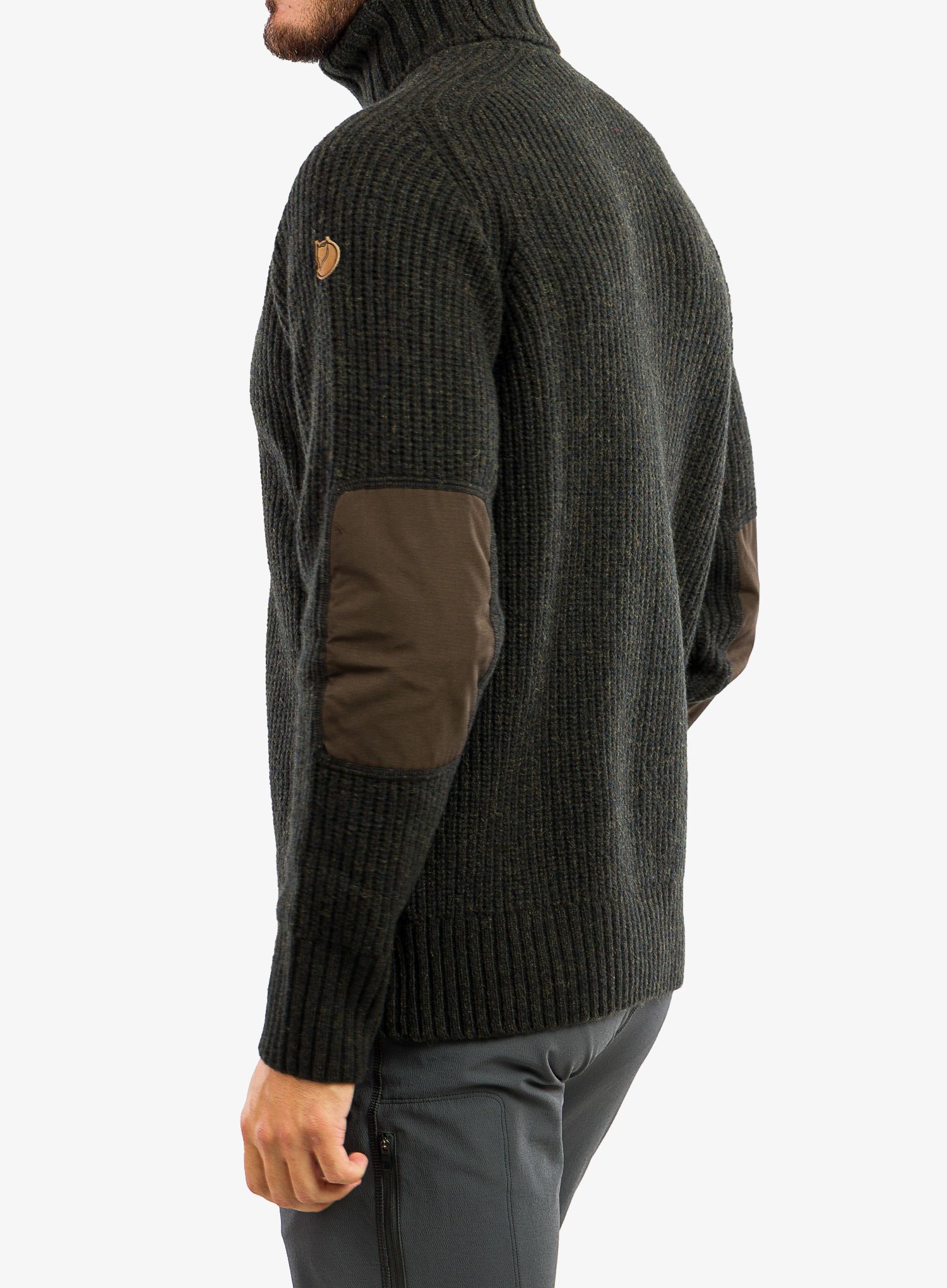 Pulover Fjallraven Övik Roller Neck Sweater - dark olive