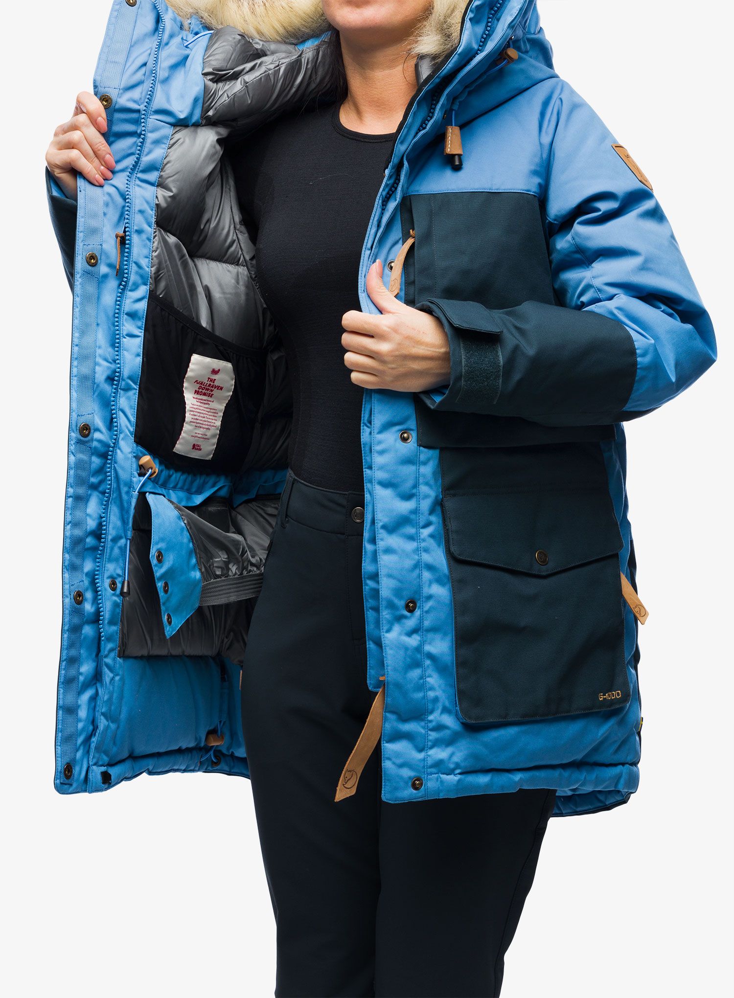 Ženska zimska jakna Fjallraven Polar Expedition Parka - blue/mountain blue
