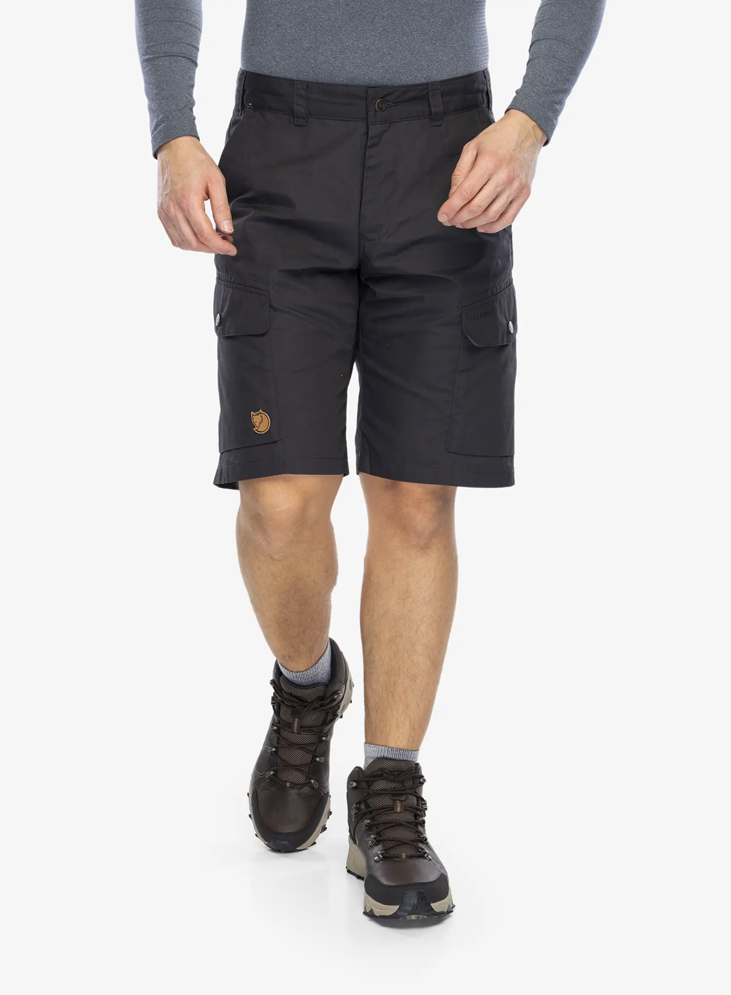 Kratke pohodniške hlače Fjallraven Ruaha Shorts - dark grey