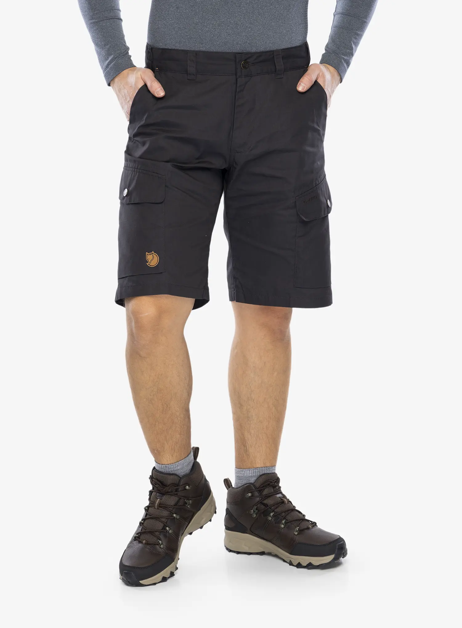 Kratke pohodniške hlače Fjallraven Ruaha Shorts - dark grey