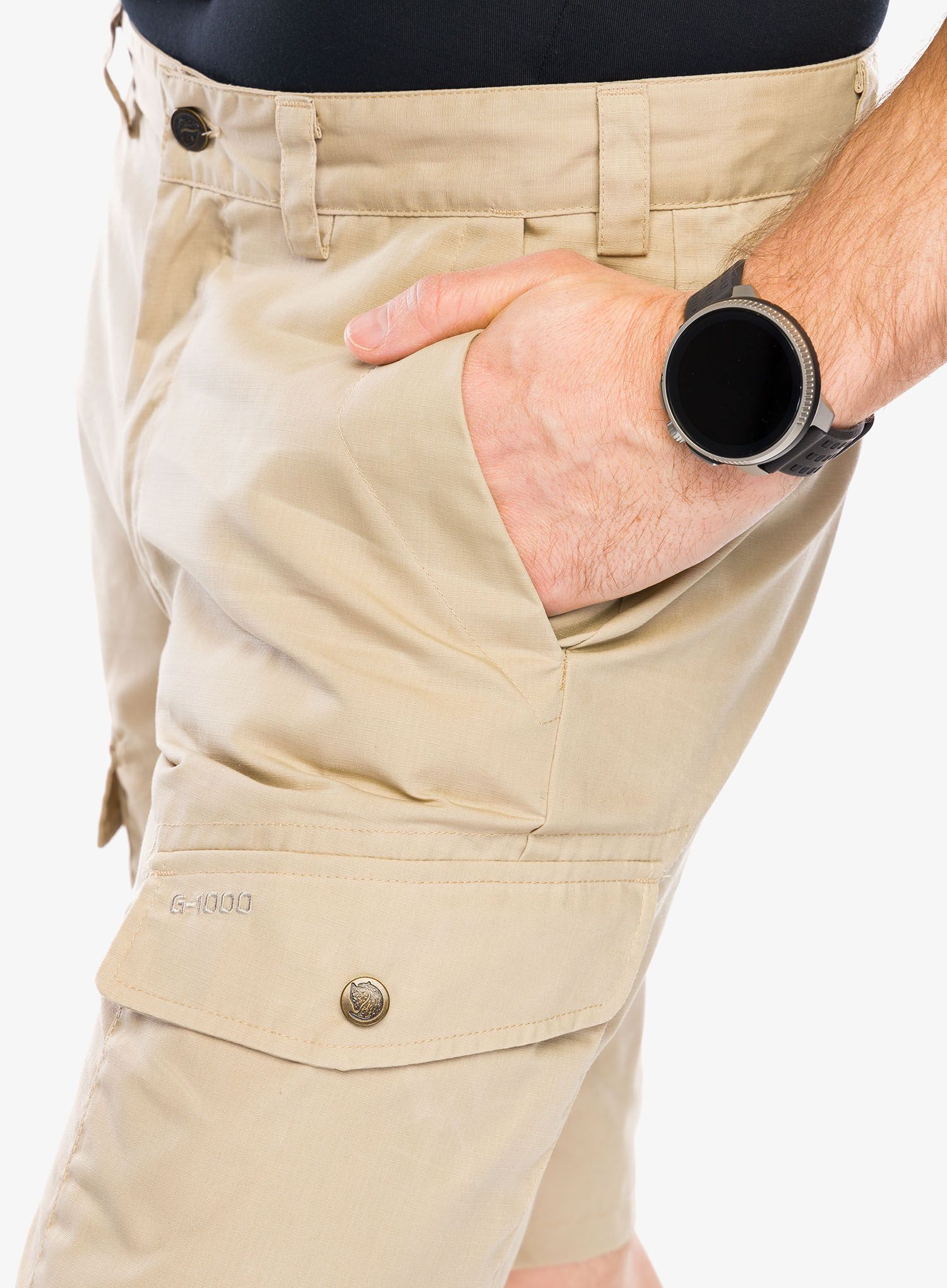 Pohodniške kratke hlače Fjallraven Ruaha Shorts - fossil