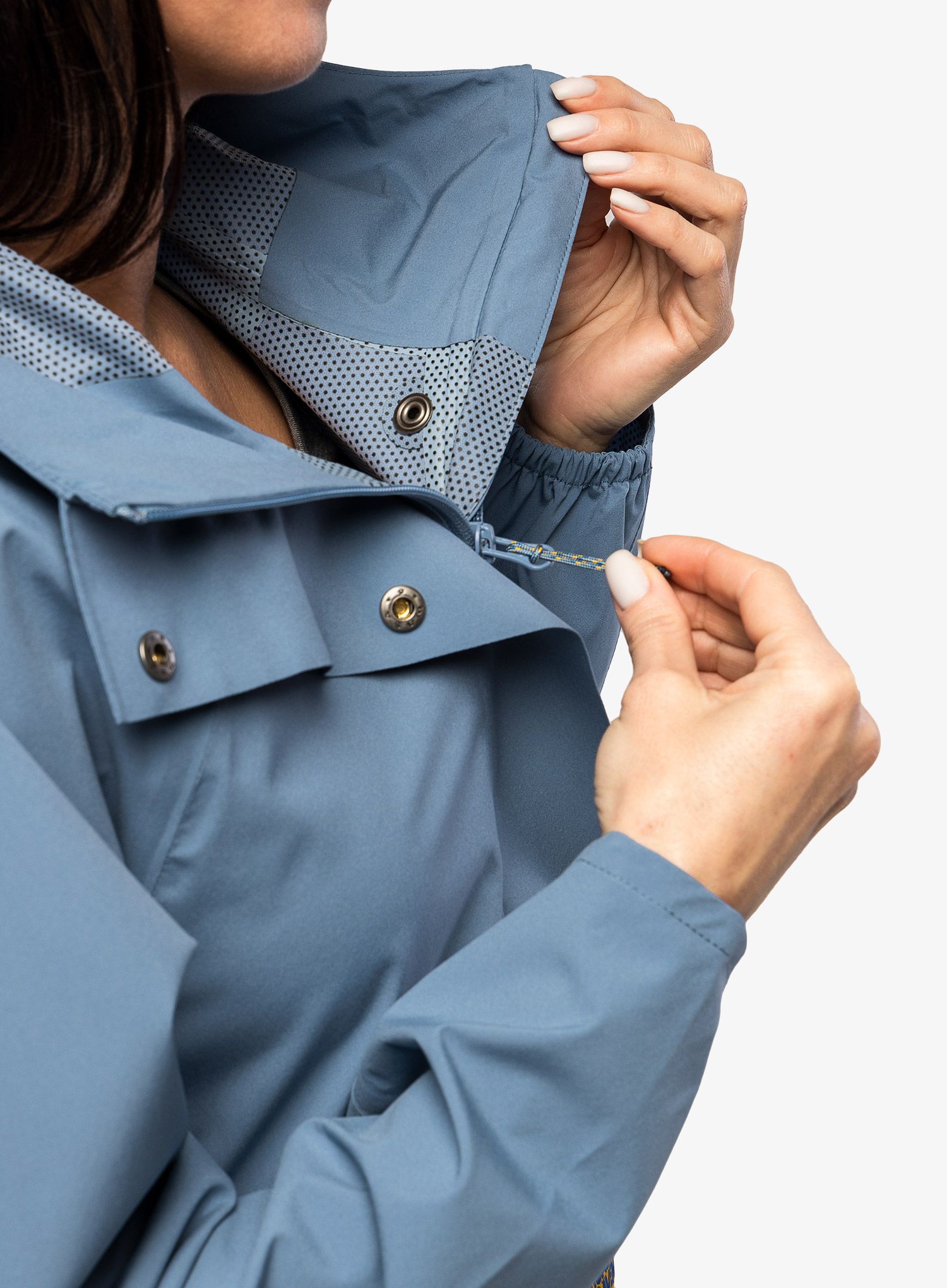 Ženska nepremočljiva jakna Fjallraven Vardag Hydratic Anorak - dawn blue
