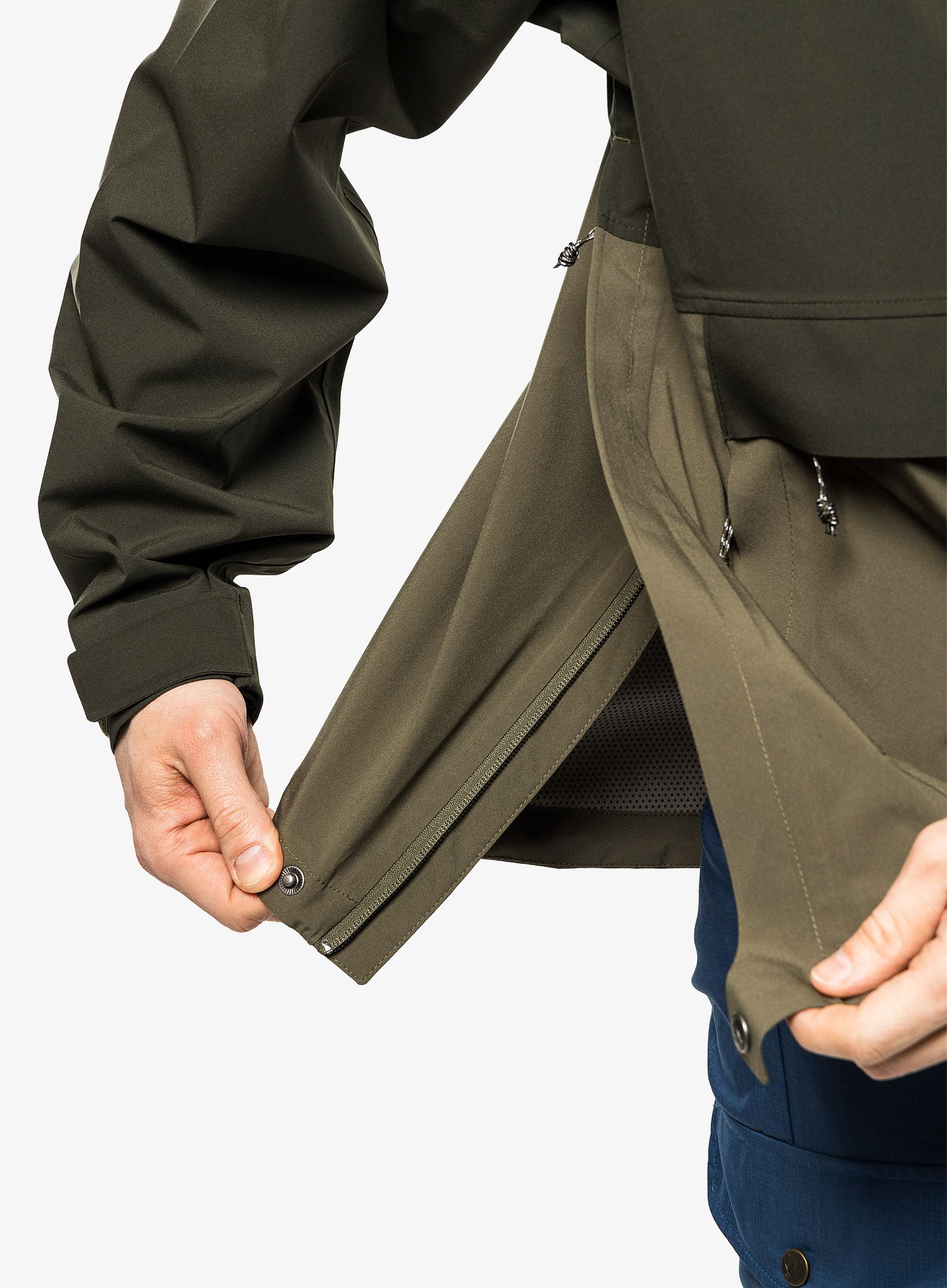 Nepremočljiva jakna Fjallraven Vardag Hydratic Anorak - deep forest/laurel green