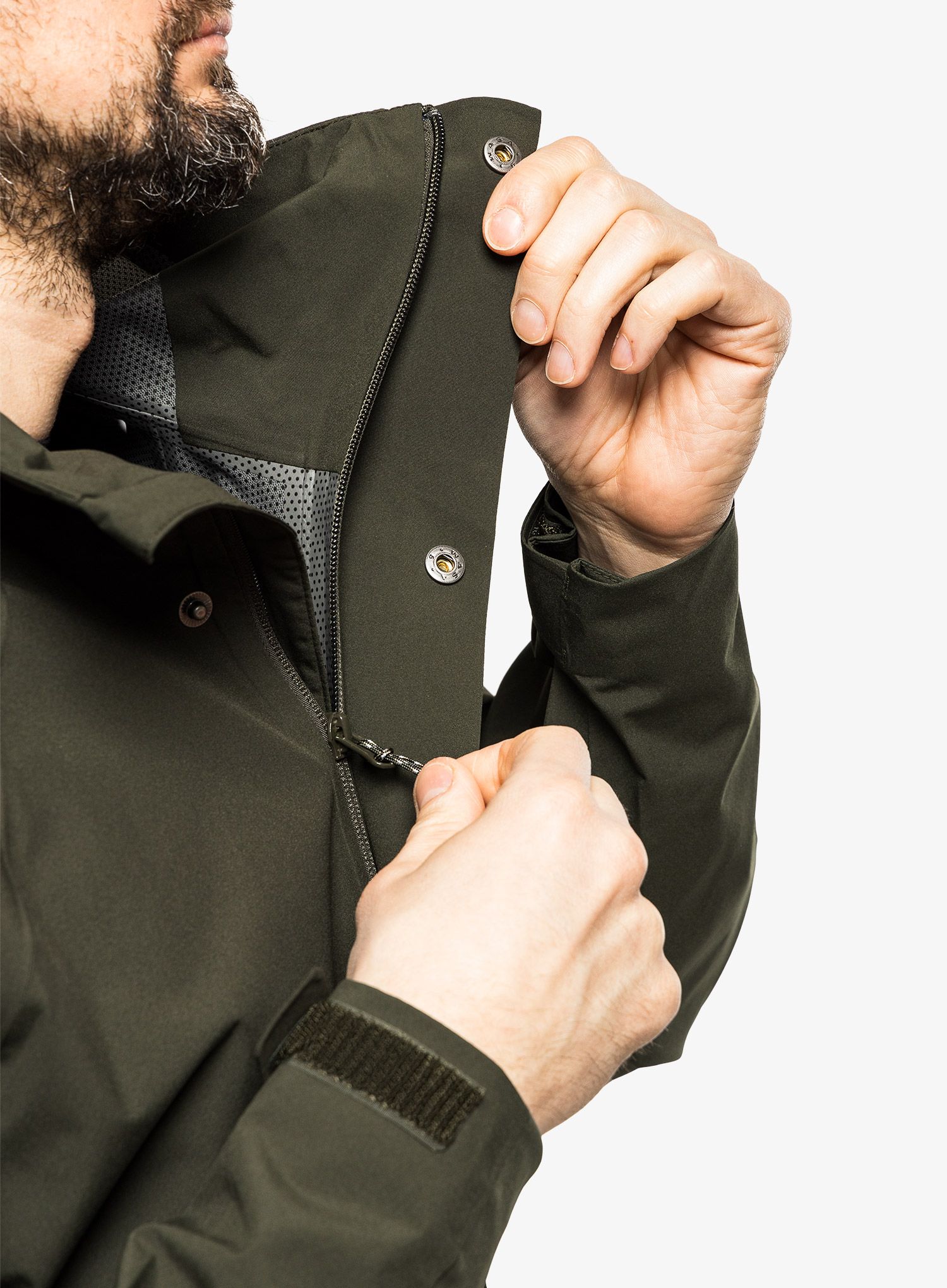 Nepremočljiva jakna Fjallraven Vardag Hydratic Anorak - deep forest/laurel green
