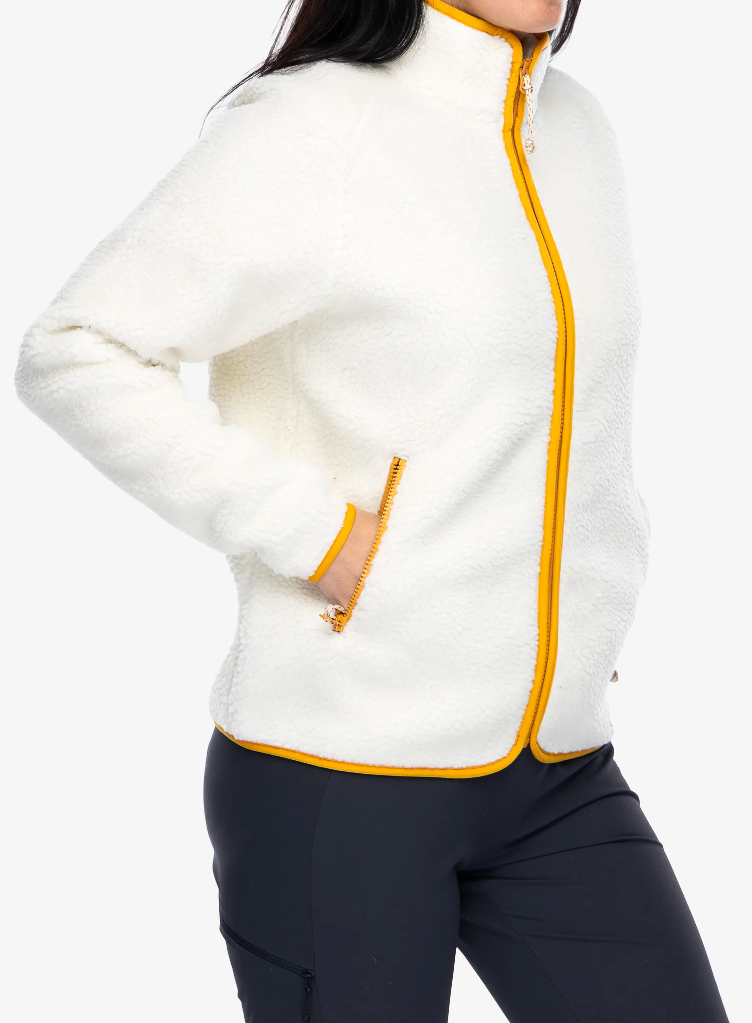 Ženski flis Fjallraven Vardag Pile Fleece - chalk white