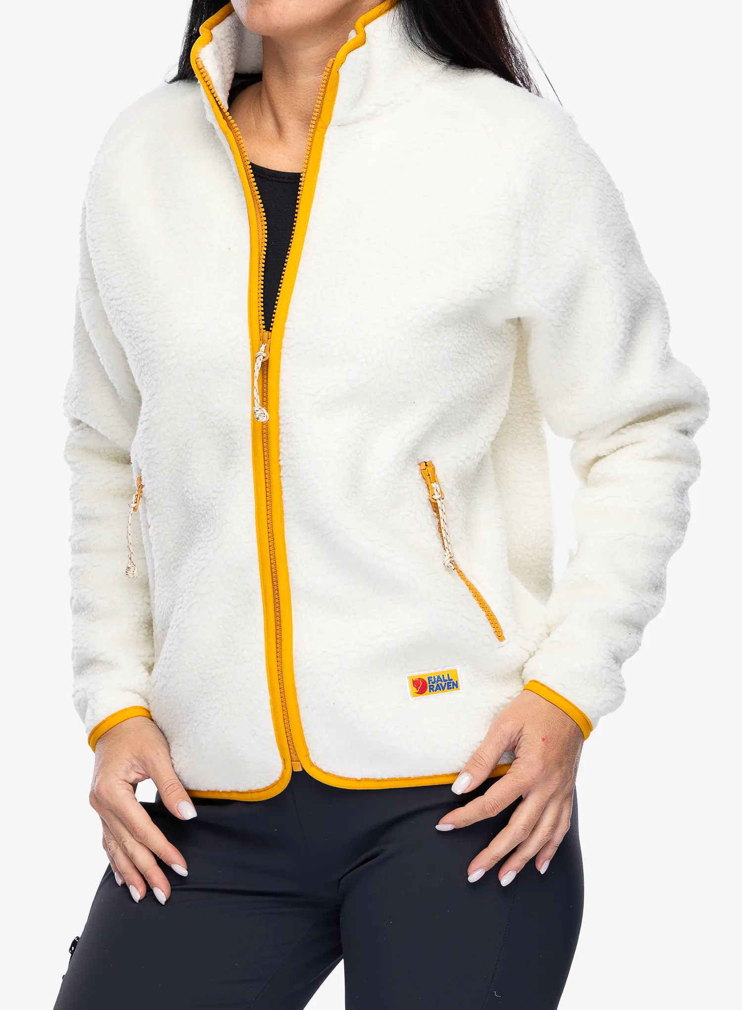 Ženski flis Fjallraven Vardag Pile Fleece - chalk white